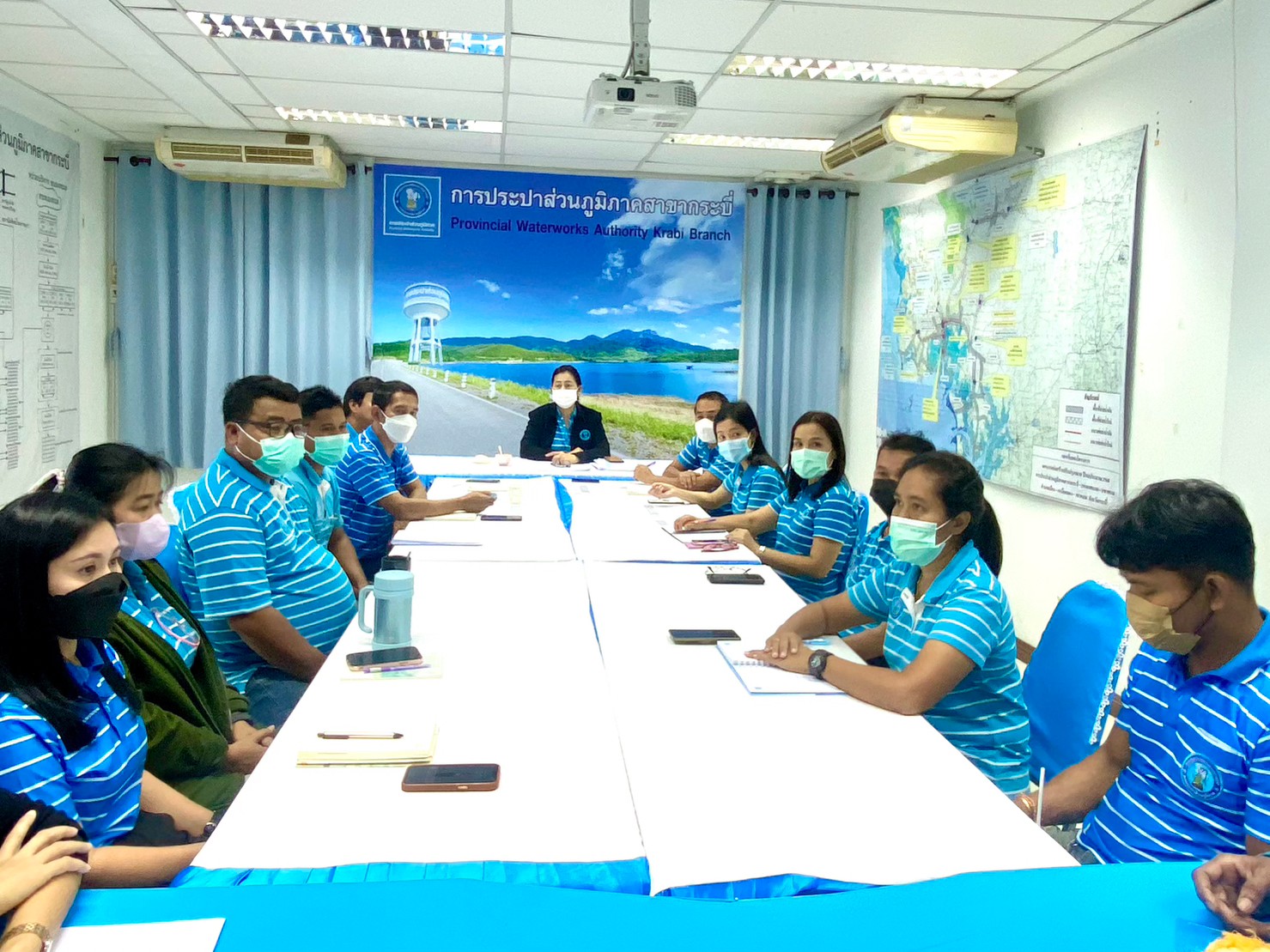 การประปาส่วนภูมิภาคสาขากระบี่ จัดกิจกรรมสนทนายามเช้า (MORNING TALK) ครั้งที่ 3 ประจำปี 2566 พร้อมประชุมติดตามแผนการดำเนินงานศูนย์ราชการสะดวก (Government Easy Contact Center : GECC ) ประจำปี 2566