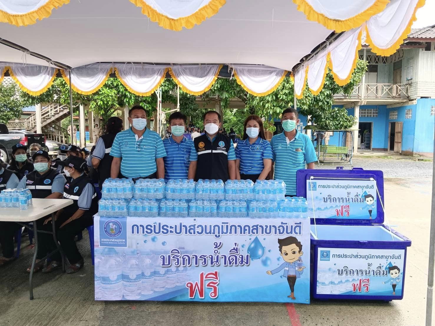 การประปาส่วนภูมิภาคสาขาจันดี ร่วมกับ พอ.สว.จังหวัดนครศรีธรรมราช จัดกิจกรรมหน่วยแพทย์เคลื่อนที่