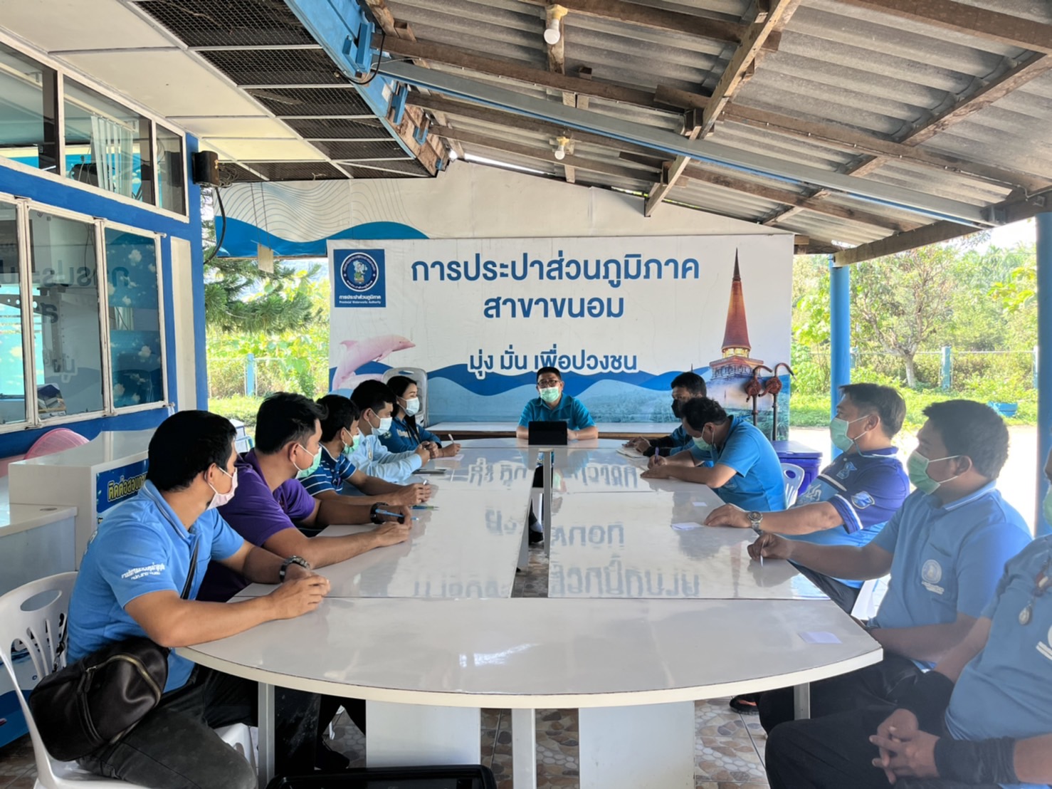 การประปาส่วนภูมิภาคสาขาขนอม ร่วมกิจกรรมสนทนายามเช้า (Morning Talk) ครั้งที่ 3/2566 ในวันพฤหัสบดีที่ 22 เดือน ธันวาคม พ.ศ.2565 ณ สำนักงาน กปภ.สาขาขนอม