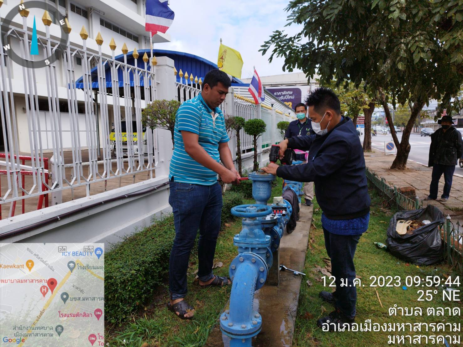 กปภ.สาขามหาสารคาม ดำเนินการตรวจสอบและล้างมาตรวัดน้ำลูกค้ารายใหญ่