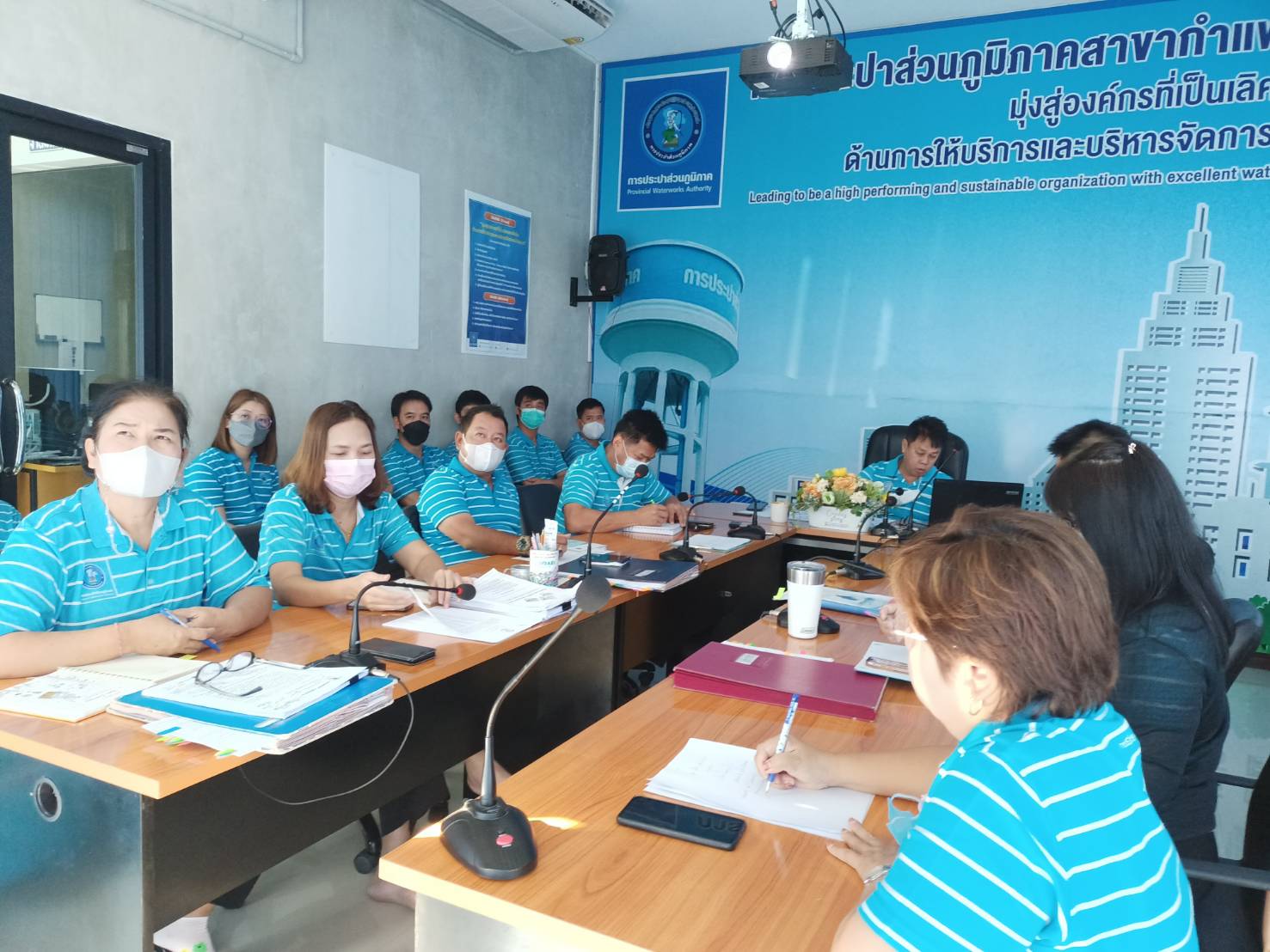 กปภ.สาขากำแพงเพชร ประชุมขับเคลื่อนผลการดำเนินงาน ไตรมาส 1/66 ต่อยอดเพิ่มลูกค้ารายใหม่แบบทะลุเป้า