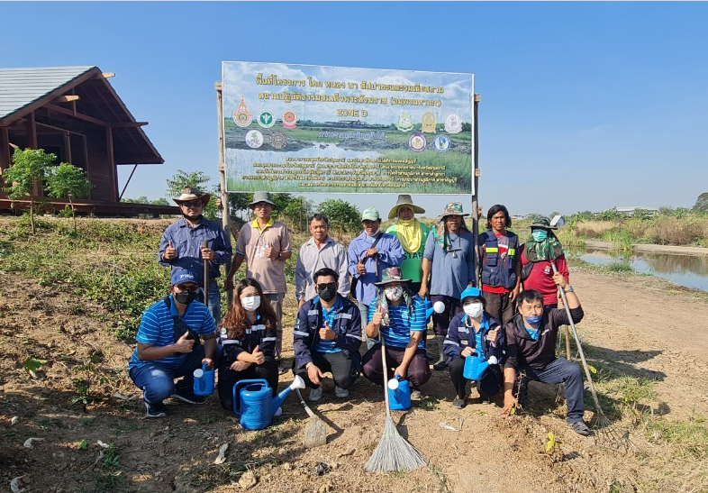 กปภ.สาขาธัญบุรี ร่วมกิจกรรม โครงการ โคก หนอง นา สัปปายะและรมณียสถาน สถานปฏิบัติธรรมสมเด็จพระสังฆราช (อมฺพรมหาเถร)