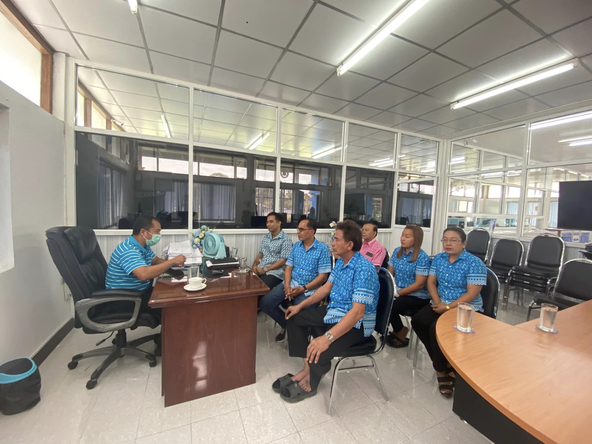 การประปาส่วนภูมิภาคสาขาจันดี ร่วมประชุมกับคณะนายกเทศบาลไม้เรียง เรื่องการขยายเขต และแรงดันน้ำ