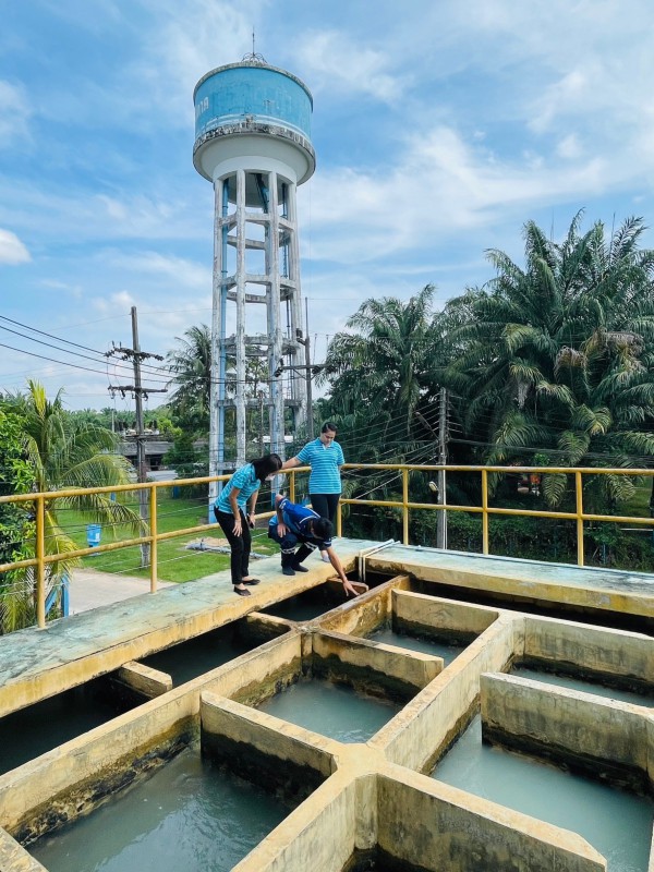 การประปาส่วนภูมิภาคสาขาคลองท่อม ลงพื้นที่ตรวจสอบคุณภาพน้ำประปา ดำเนินโครงการจัดการน้ำสะอาด (Water Safety Plan : WSP)