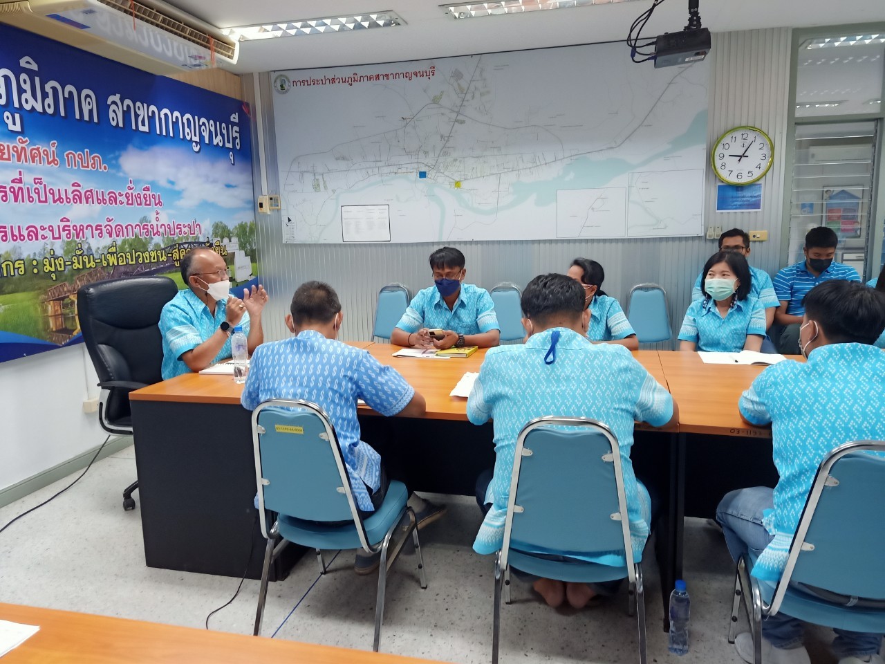 กปภ.สาขากาญจนบุรี ดำเนินกิจกรรมสนทนายามเช้า (Morning Talk) ประจำเดือน กุมภาพันธ์ 2566