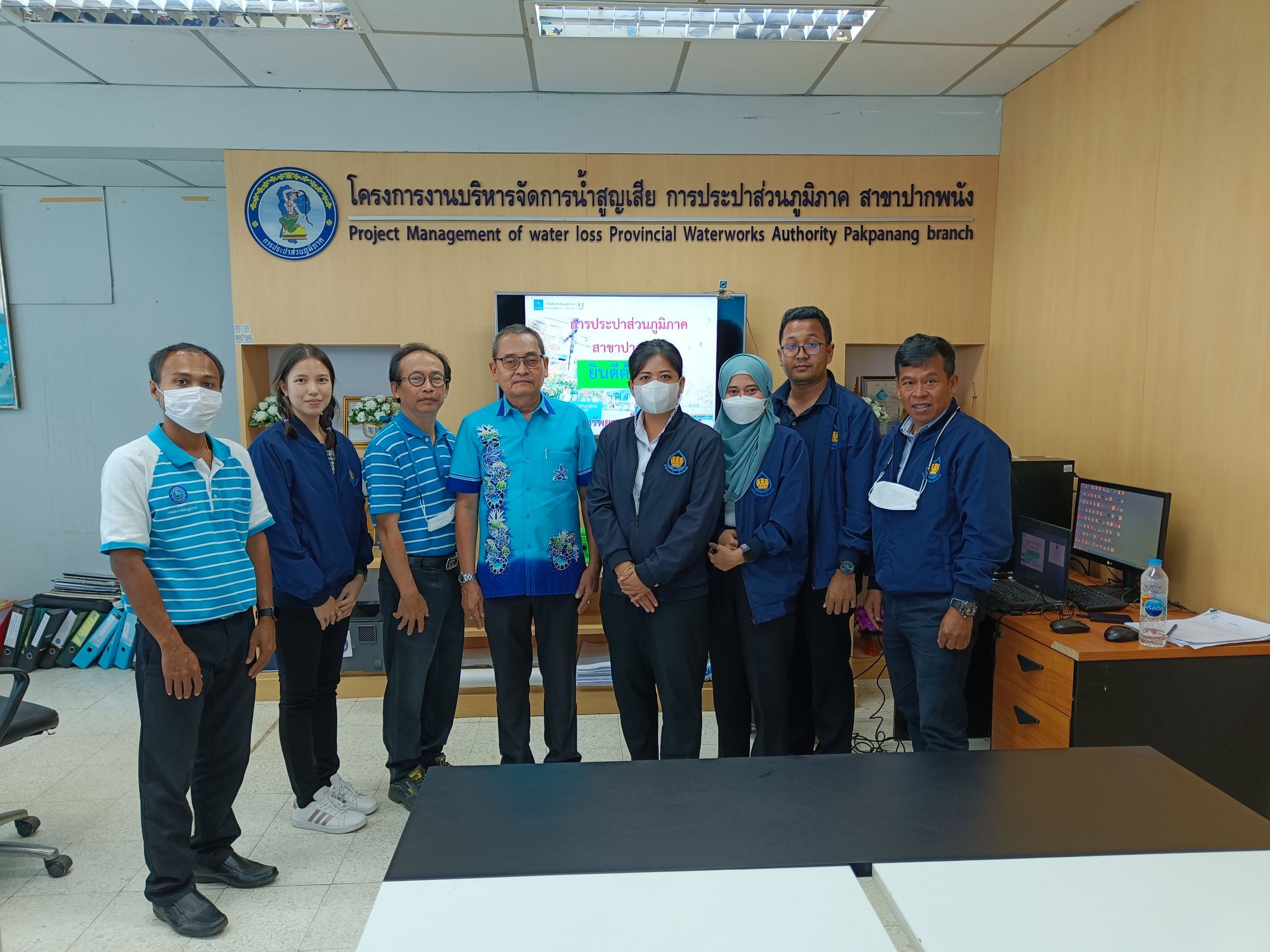 กปภ.สาขาปากพนัง ต้อนรับคณะทำงานกรมทรัพยากรน้ำ ภาค 4 (สุราษฎร์ธานี) ลงพื้นที่ กปภ.สาขาปากพนัง เพื่อตรวจติดตาม 10 มาตรการรองรับช่วงฤดูแล้ง ประจำปี 2565/2566