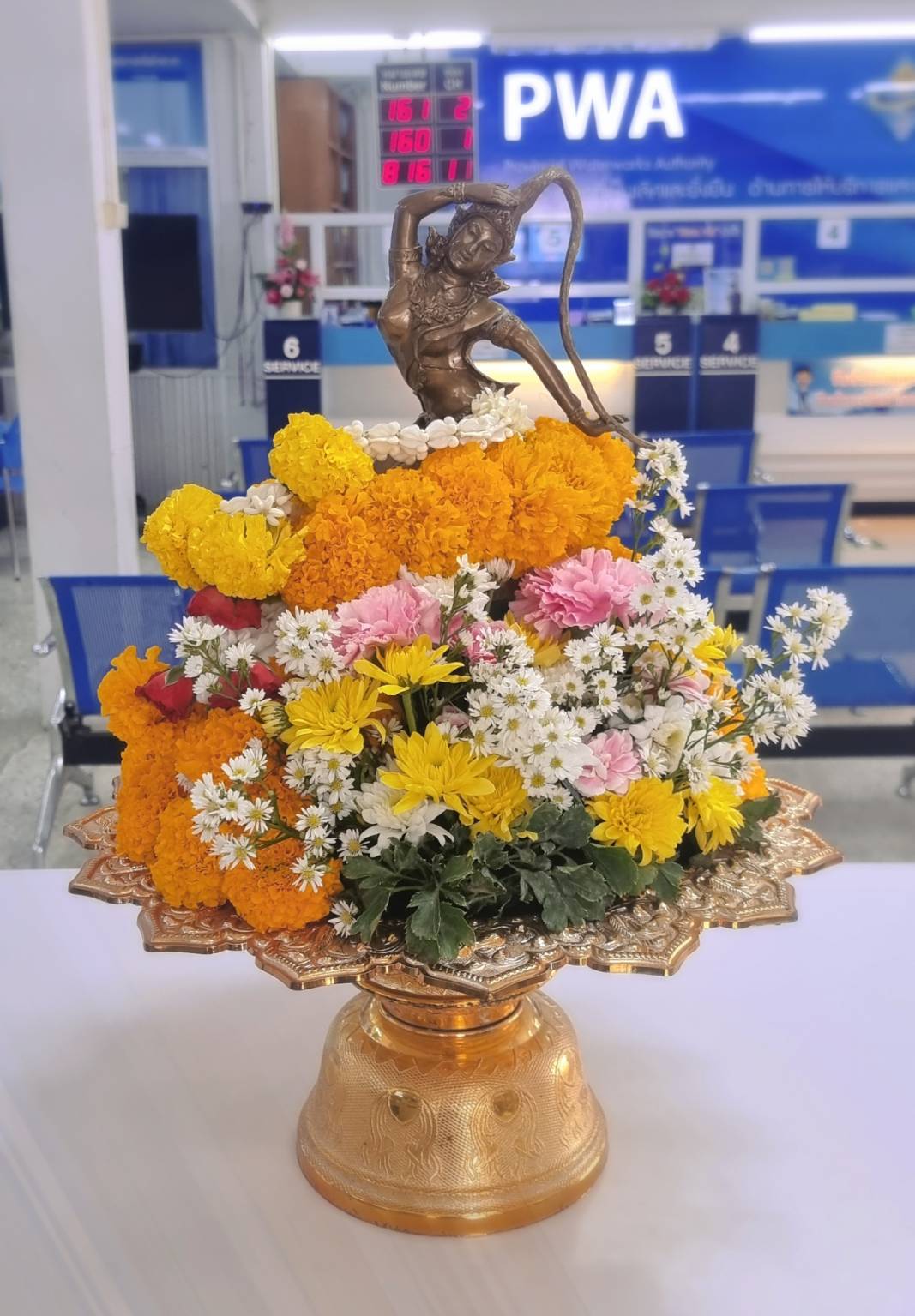 กปภ.สาขาอ้อมน้อย จัดพิธีทำบุญสำนักงาน เนื่องในโอกาสวันคล้ายวันสถาปนา กปภ. ครบรอบ ๔๔ ปี
