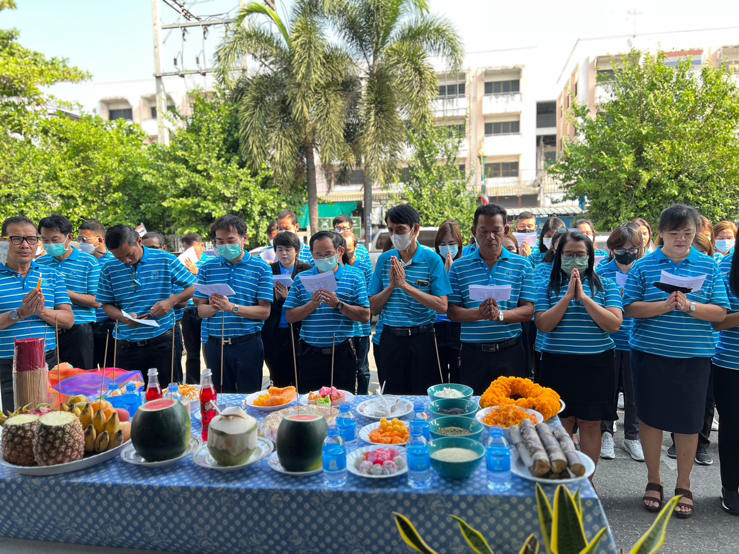 การประปาส่วนภูมิภาคสาขาขอนแก่น (พ) ทำพิธีสักการะพระแม่ธรณีวิสุทธิสรรพสักขีบารมีธำรงชลและศาลพระภูมิเจ้าที่ เนื่องในวันคล้ายวันสถาปนา กปภ.ครบรอบ 44 ปี