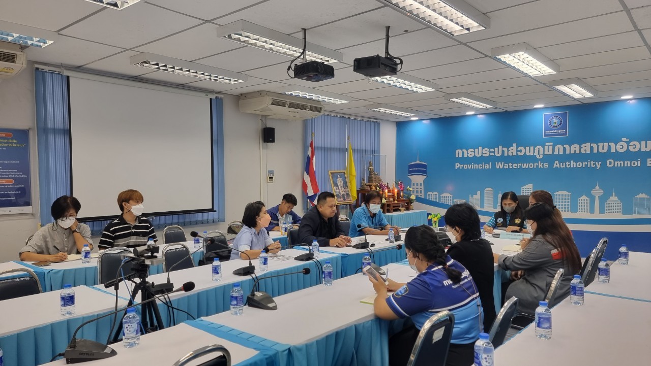 กปภ.สาขาอ้อมน้อย ร่วมประชุม โครงการร่วมมือส่งเสริมสนับสนุนการใช้อุปกรณ์ประหยัดน้ำ"