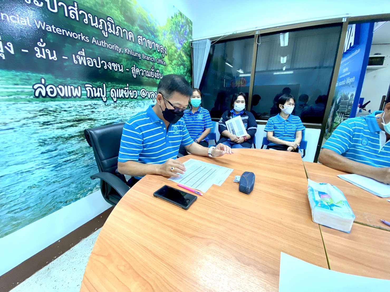 กปภ.สาขาขลุง จัดกิจกรรมสนทนายามเช้า (Mornig talk) ครั้งที่ 6/2566
