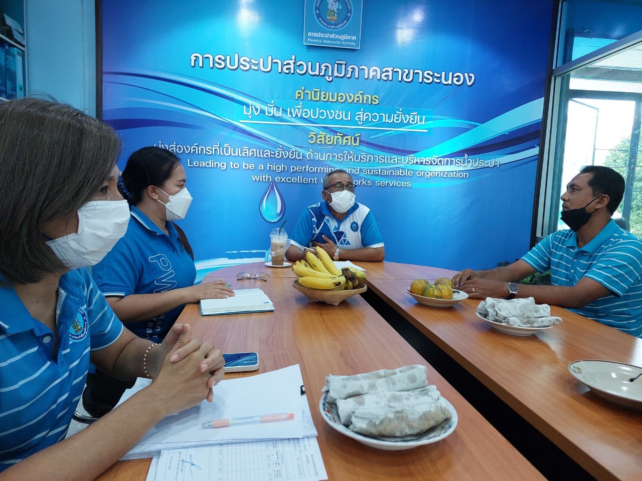 กปภ.สาขาระนอง จัดกิจกรรมสนทนายามเช้า (Morning Talk) ประจำเดือนกุมภาพันธ์ 2566