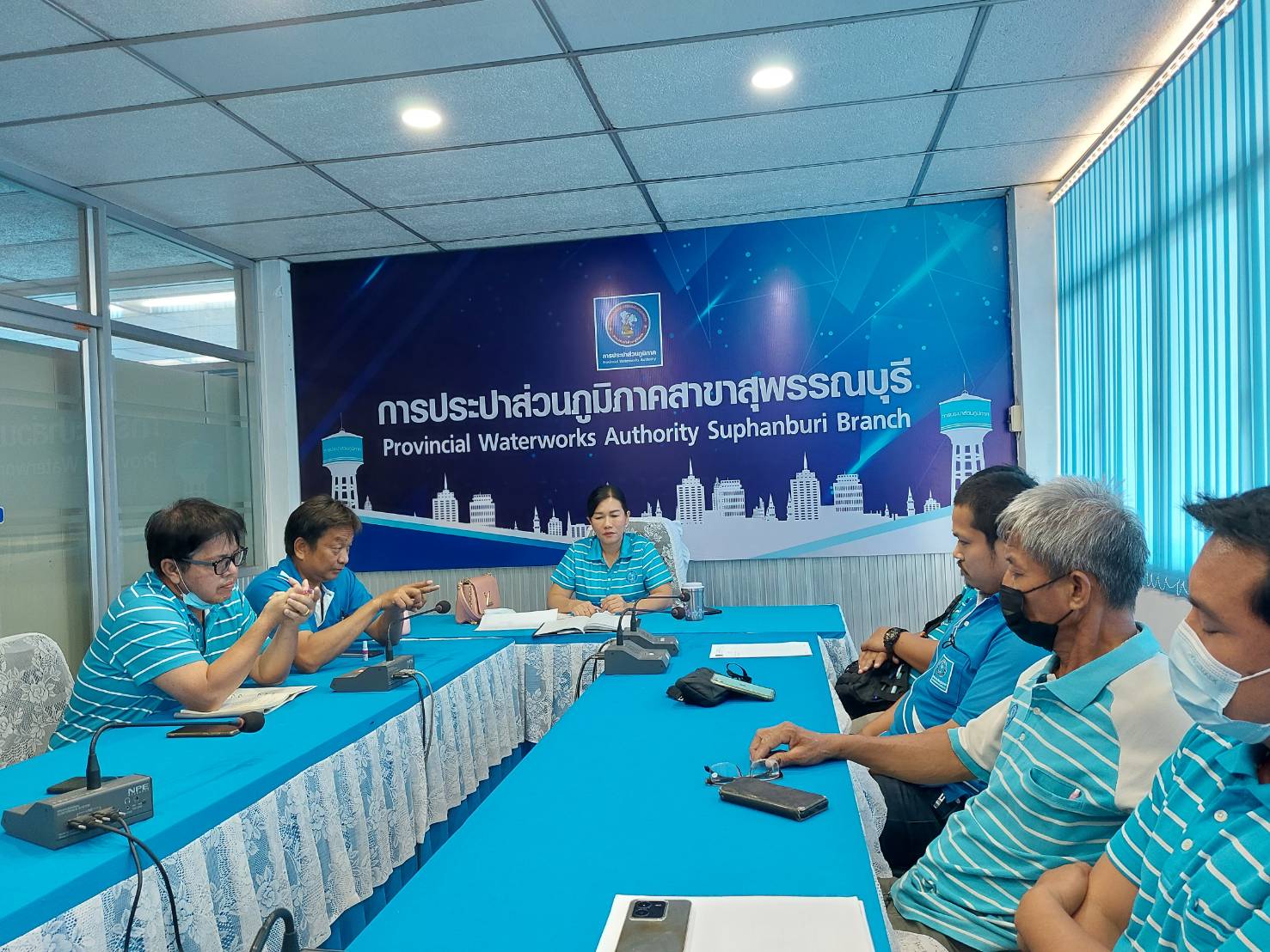 กปภ.สาขาสุพรรณบุรีจัดประชุมสายงานบริการและควบคุมน้ำสูญเสีย