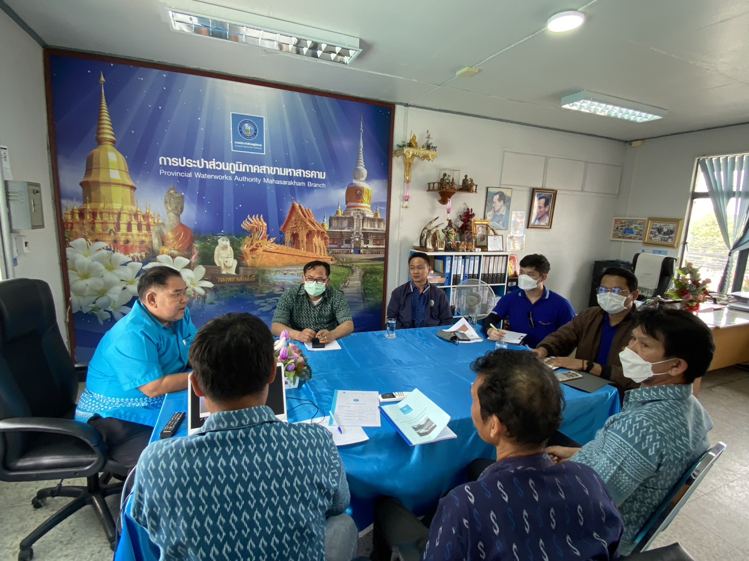 กปภ.สาขามหาสารคาม ให้การต้อนรับ ผู้อำนวยการโครงการชลประทานมหาสารคาม พร้อมคณะ ณ กปภ.สาขามหาสารคาม