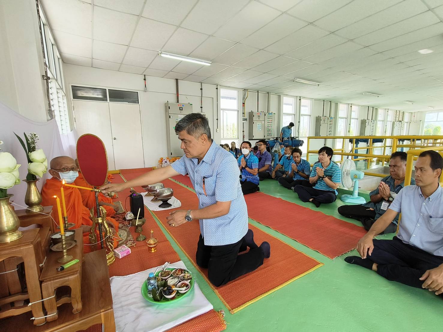 กปภ.สาขาภูเก็ต จัดกิจกรรมทำบุญสำนักงาน และสักการะศาลพระแม่ธรณีวิสุทธิสรรพสักขีบารมีธำรงชล ณ สถานีผลิตน้ำคลองกะทะ