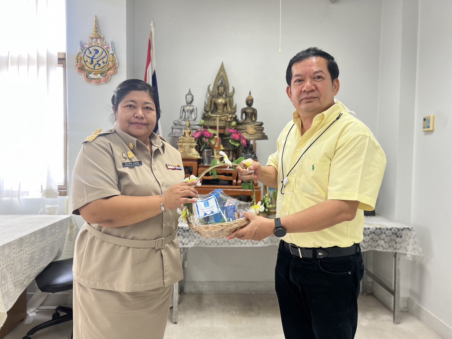 กปภ.สาขาสมุทรสงคราม แสดงความยินดี หัวหน้าสำนักงานจังหวัดสมุทรสงคราม เข้ารับตำแหน่งใหม