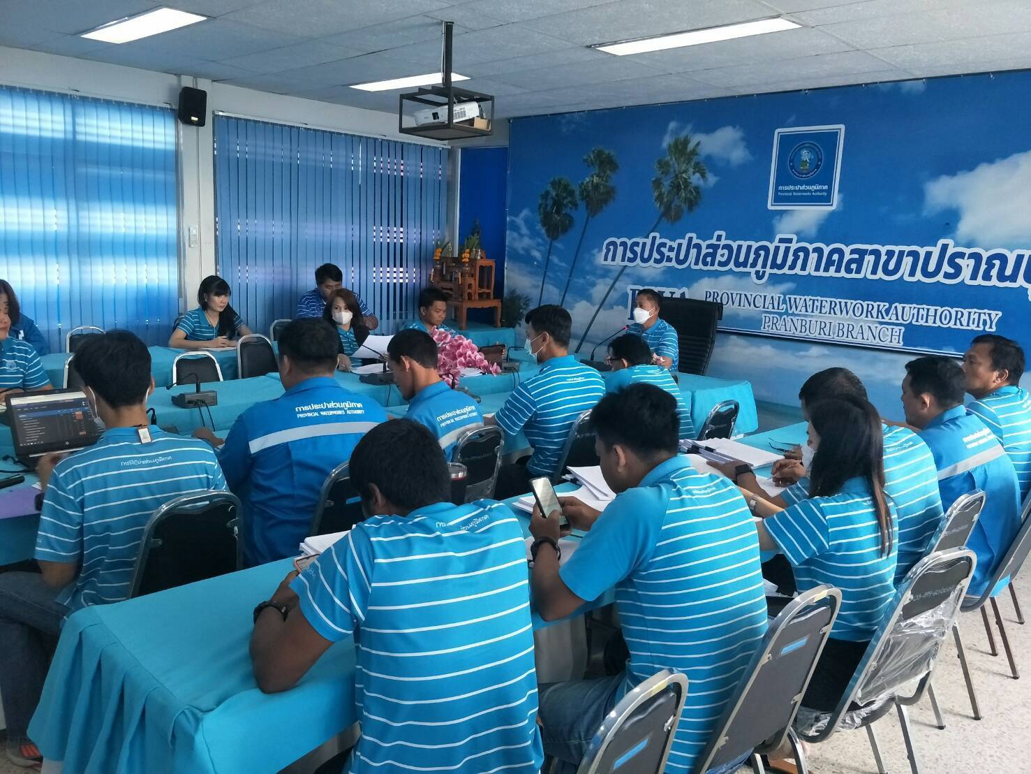 กปภ.สาขาปราณบุรี จัดกิจกรรมMorning Talk ประจำเดือนมิถุนายน 2566 ตามแผนกิจกรรมสร้างระบบและส่งเสริมความผูกพัน ตามยุทธศาสตร์ พร้อมคัดเลือกดาวเด่นประจำไตรมาส 3/2566