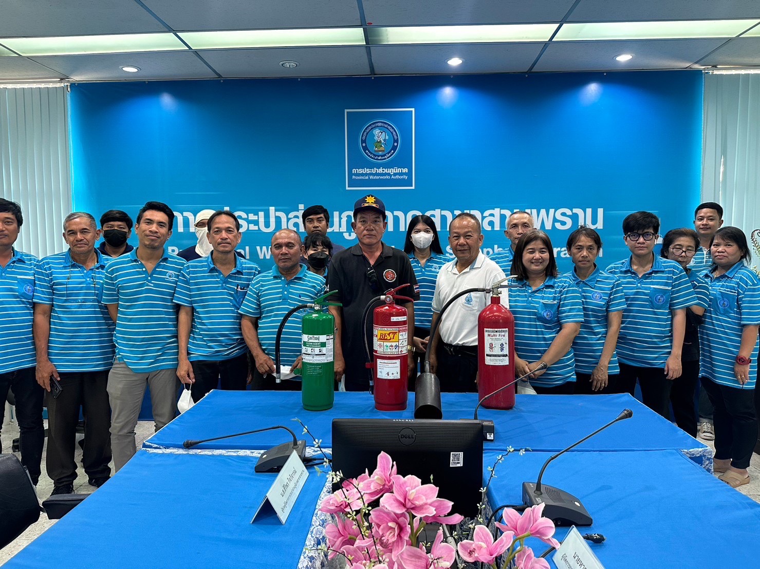 กปภ.สาขาสามพราน ฝึกซ้อมแผนอัคคีภัยประจำปี 2566