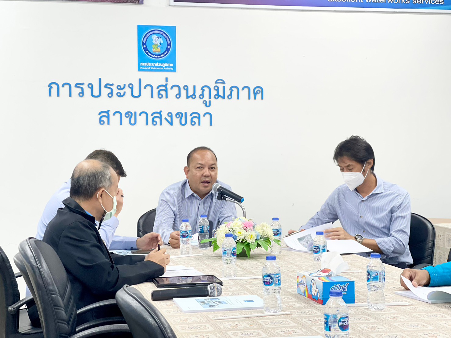 กปภ.สาขาสงขลา เข้ารับการตรวจประเมินเพื่อรักษาสภาพต่ออายุการรับรองสถานีผลิตน้ำ โครงการส่งเสริมความเชื่อมั่นคุณภาพน้ำประปา (Water is Life) ปี 2566