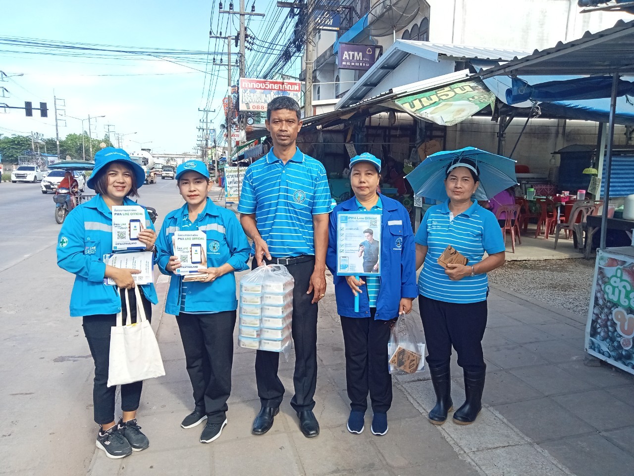 การประปาส่วนภูมิภาคสาขากาญจนดิษฐ์ จัดโครงการเติมใจให้กัน ณ ตลาดท่าทองใหม่ ตำบลท่าทองใหม่ อำเภอกาญจนดิษฐ์ จ.สุราษฎร์ธานี