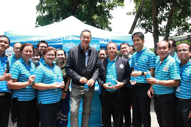 กปภ.ข.6 ร่วมให้การต้อนรับนายกรัฐมนตรีและคณะ พร้อมบริการน้ำดื่มบรรจุขวด กปภ.