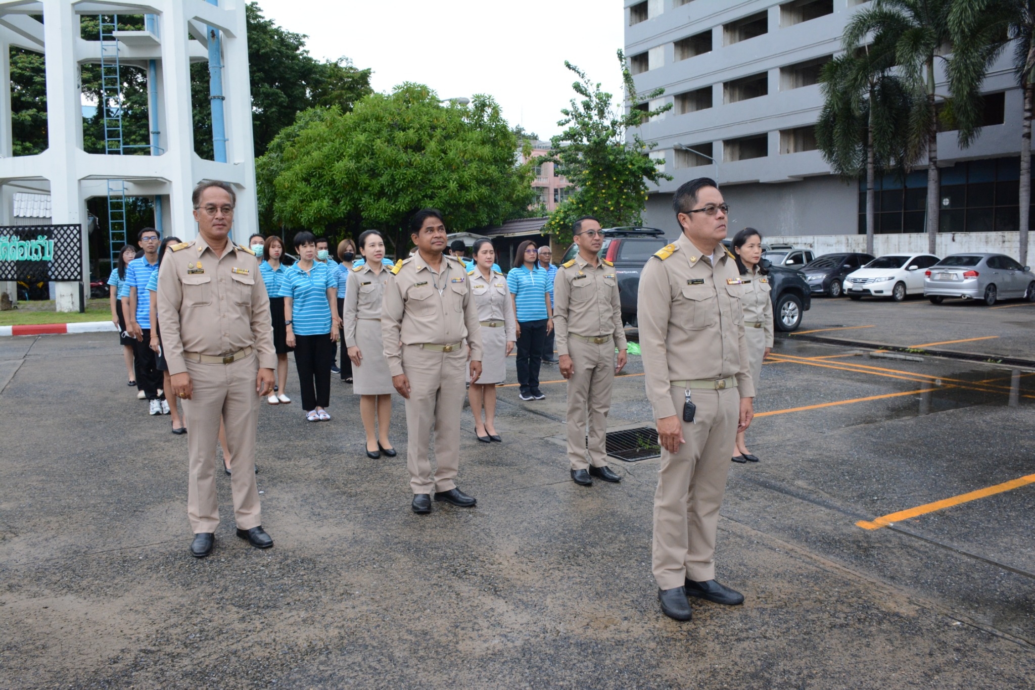 กปภ.สาขารังสิต(พ) ร่วมร้องเพลงชาติ เคารพธงชาติไทย เชิญธงชาติไทยขึ้นสู่ยอดเสา เนื่องในวันพระราชทานธงชาติไทย (Thai National Flag Day) 28 กันยายน 2566