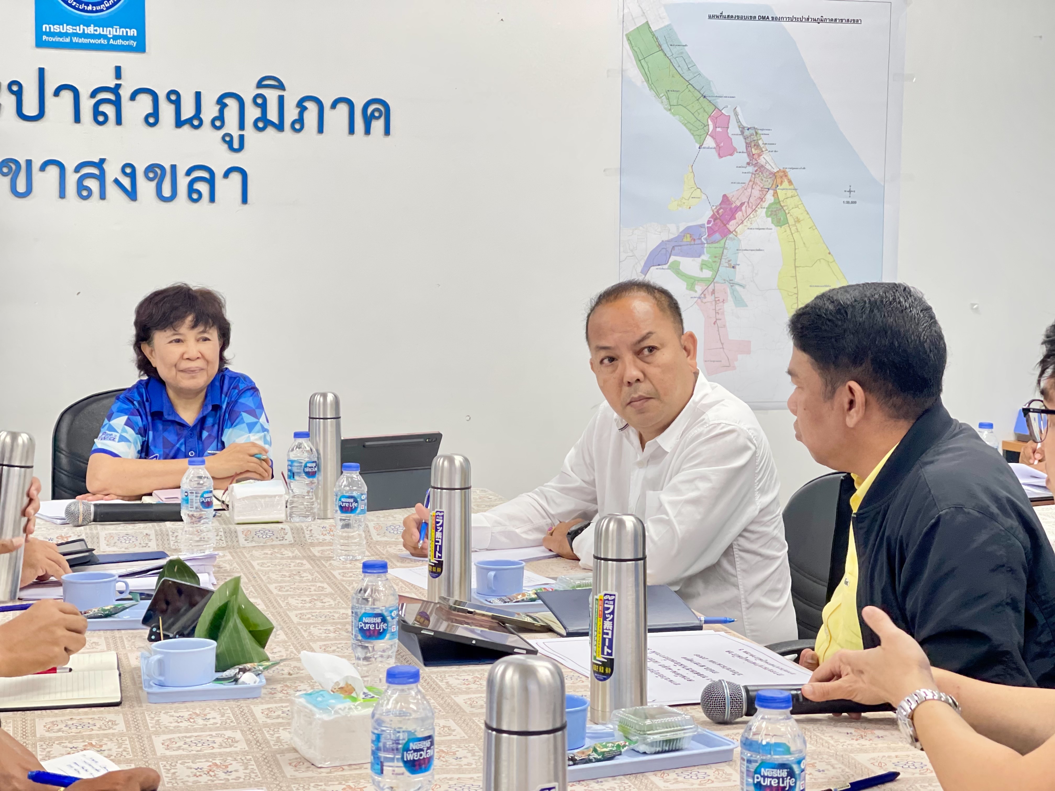 กปภ.สาขาสงขลา ร่วมกับ กปภ. ข.5 ประชุม workshop การบริการจัดการน้ำสูญเสีย
