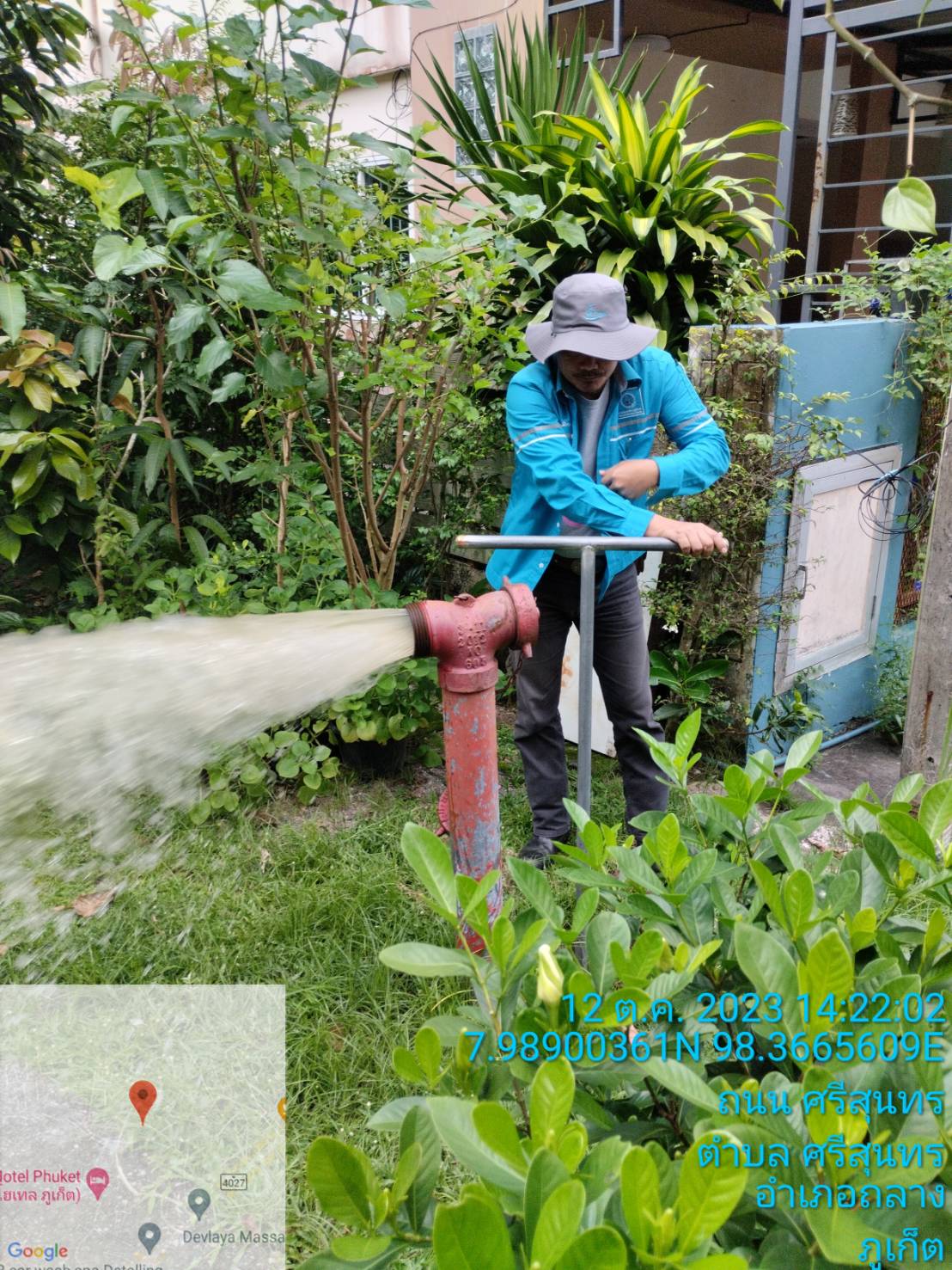 สาขาภูเก็ต ดำเนินการระบายตะกอน ณ หมู่บ้านไอลีฟทาวน์ 1 ต.ศรีสุนทร อ.ถลาง จ.ภูเก็ต