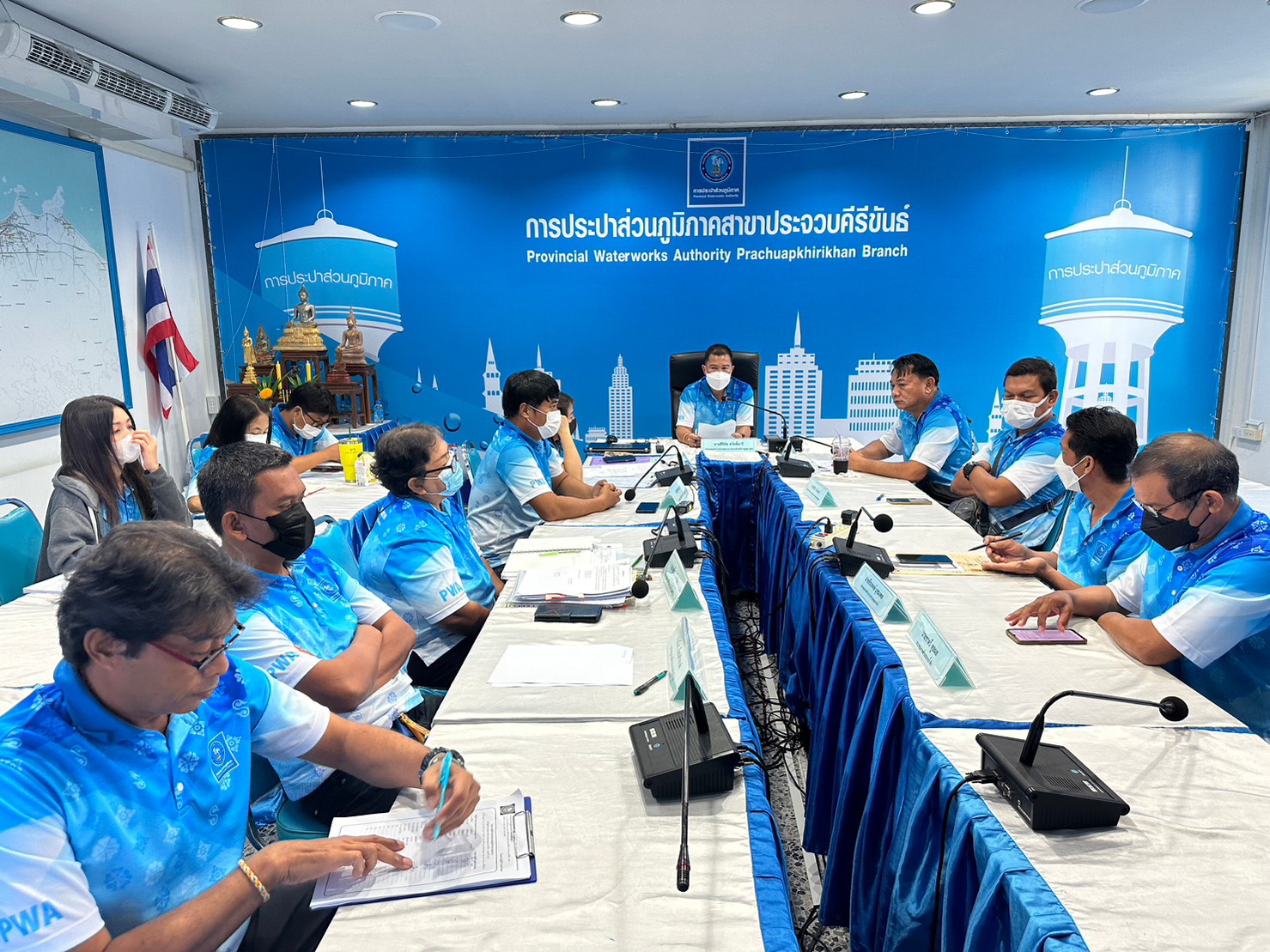 กปภ.สาขาประจวบคีรีขันธ์ ประชุมคณะทำงานระบบบริหารคุณภาพ ISO9001 :2015 ครั้งที่ 1 ประจำปี 2567