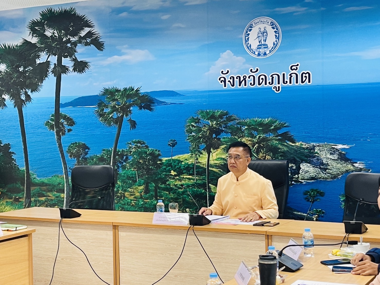 กปภ.สาขาภูเก็ต เข้าร่วมประชุมขับเคลื่อนและติดตามนโยบายของรัฐบาล และภารกิจสำคัญของกระทรวงมหาดไทยประจำปีงบประมาณ พ.ศ. 2567 (เดือน ธันวาคม 2566)