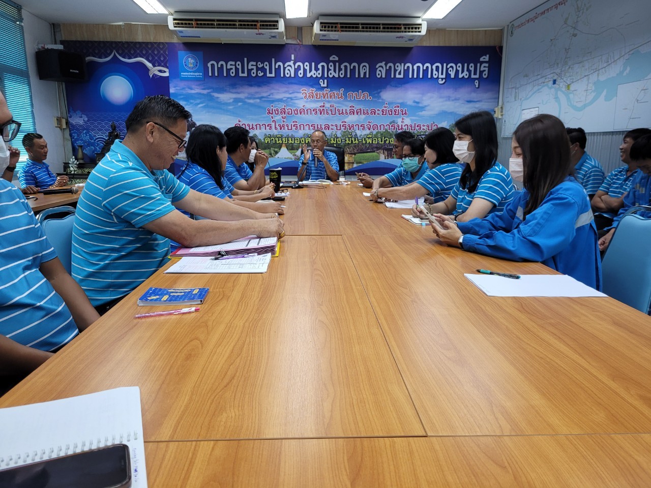กปภ.สาขากาญจนบุรี ดำเนินกิจกรรมสนทนายามเช้า (Morning Talk) ครั้งที่ 3/2567