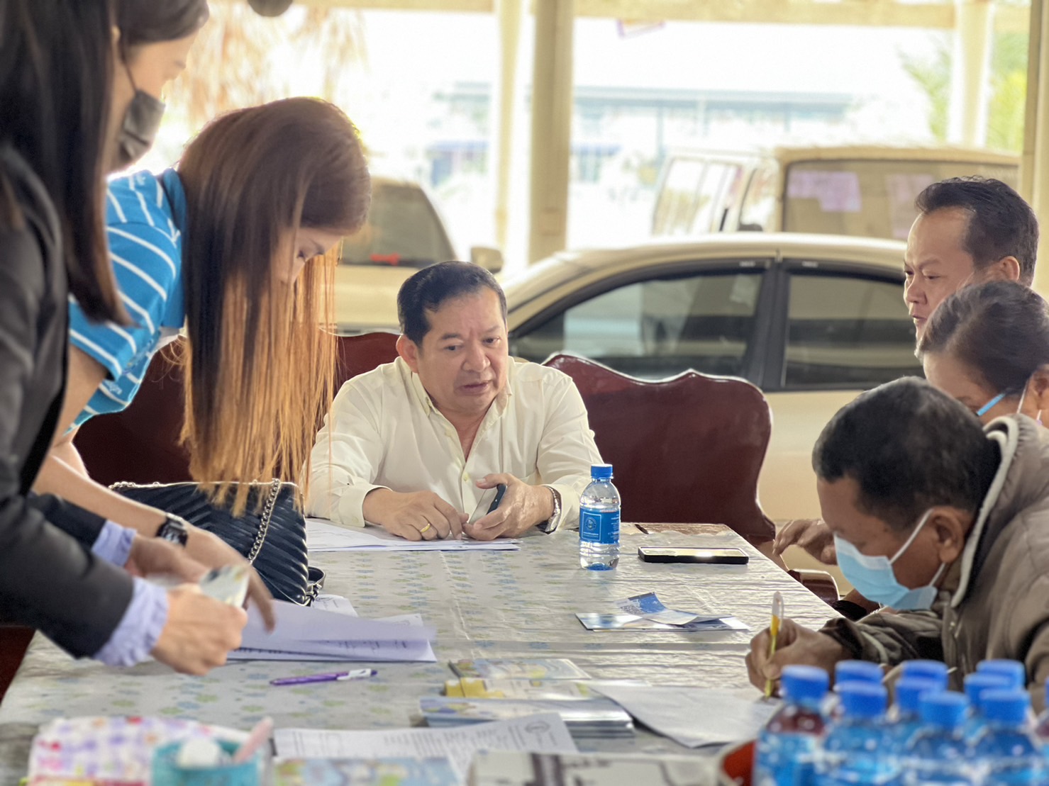 กปภ.สาขาสมุทรสงคราม ลงพื้นที่รับคำร้องนอกสถานที่ ณ วัดปากลัด ต.คลองเขิน อ.เมืองฯ จ.สมุทรสงคราม
