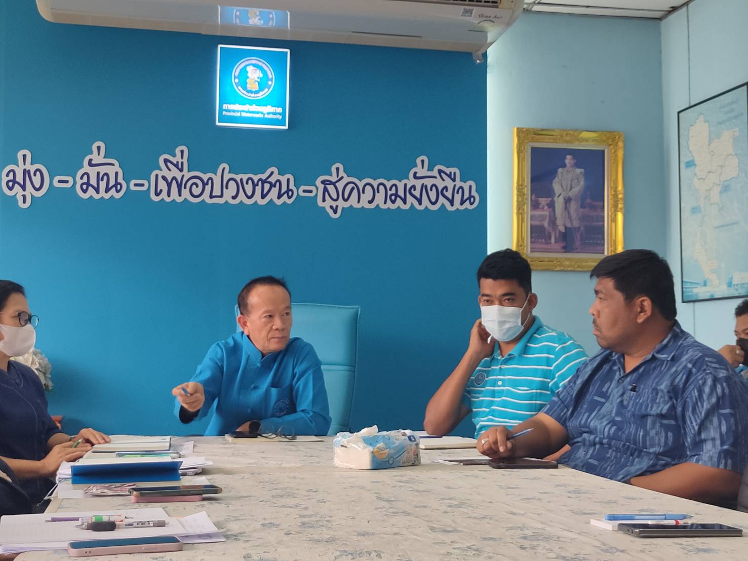 กปภ.สาขาพระนครศรีอยุธยา(พ) จัดกิจกรรมสนทนายามเช้า "Morning Talk" และ ประชุมคณะทำงาน WSP และ ประชุมสถานที่ทำงานน่าทำงานมีความปลอดภัย ครั้งที่ 3/2567