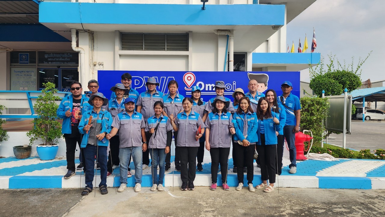 กปภ.สาขาอ้อมน้อย ลงพื้นที่ทำกิจกรรมลดน้ำสูญเสียเชิงรุก (ALC)