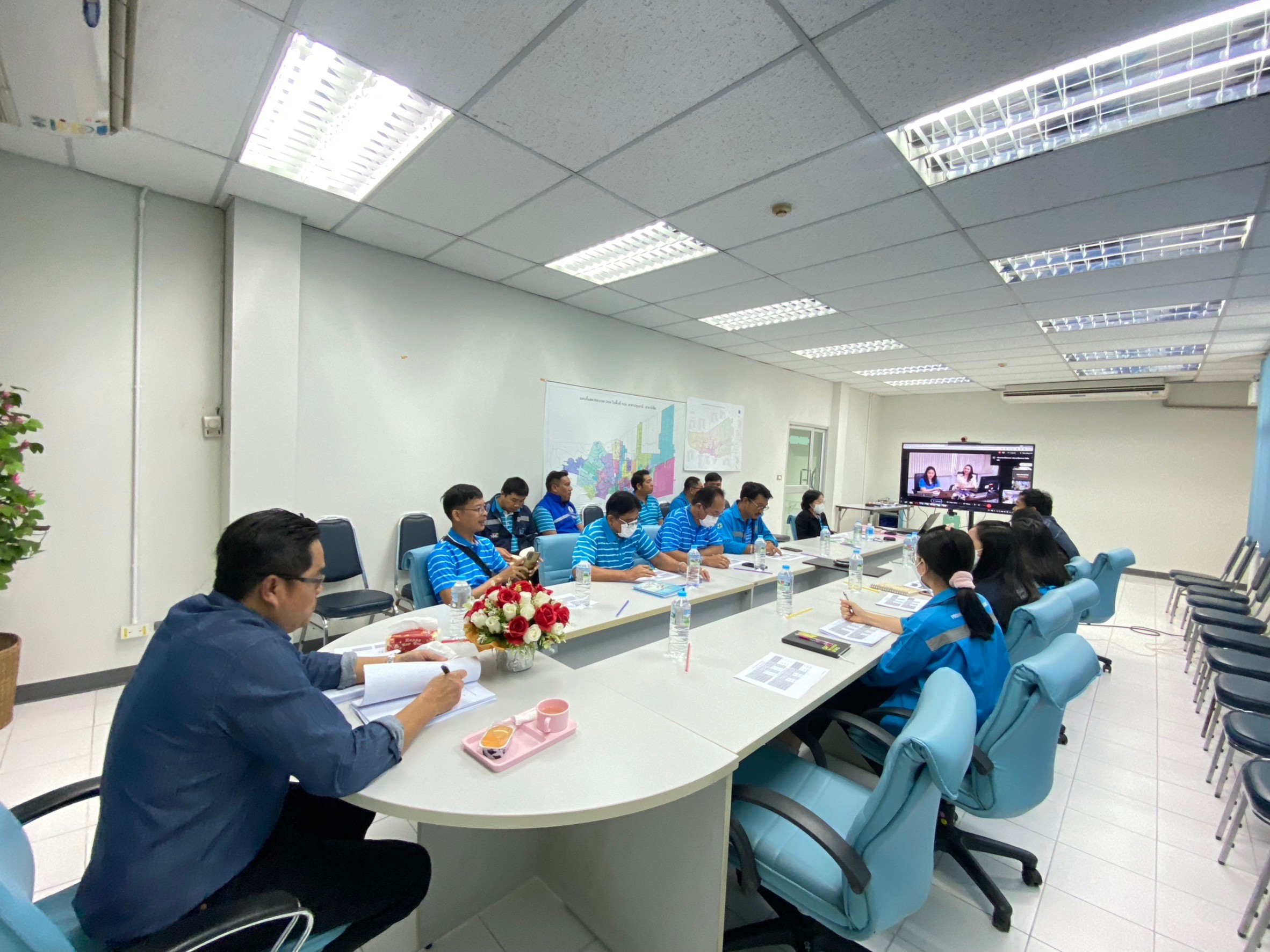 กปภ.สาขารังสิต(พ) เข้าร่วมประชุมซักซ้อมแนวทางในการปฏิบัติงานด้านความปลอดภัย อาชีวอนามัยและสภาพแวดล้อมในการทำงาน