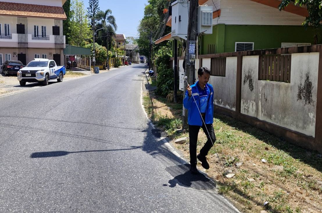กปภ.สาขาภูเก็ต ลงพื้นที่สำรวจหาท่อแตกท่อรั่วเชิงรุก (ALC) บริเวณ ซอยสำนักสงฆ์บ้านกู้กู ต.รัษฎา อ.เมือง จ.ภูเก็ต