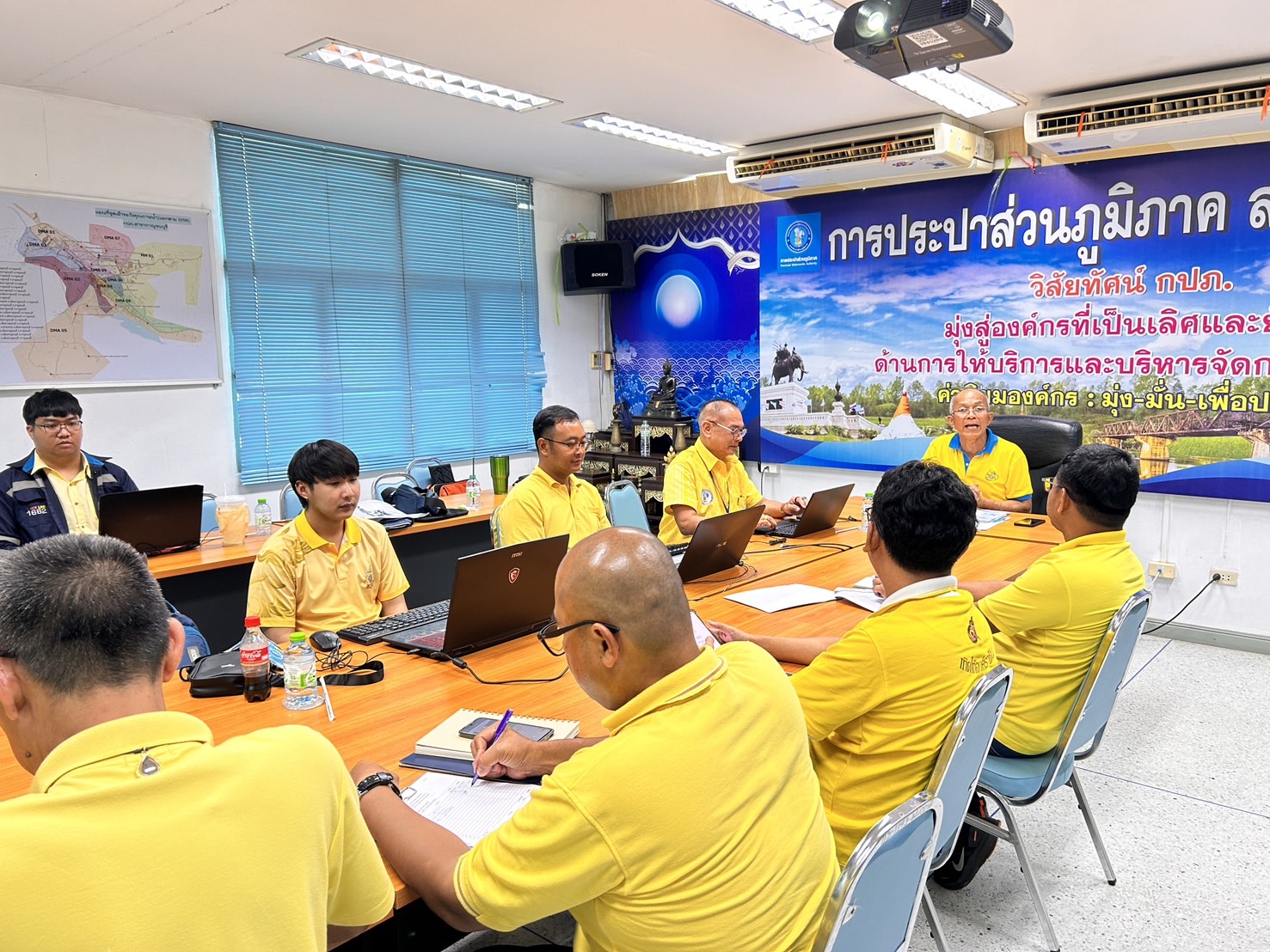 กปภ.สาขากาญจนบุรี ให้การต้อนรับคณะผู้ตรวจสอบ