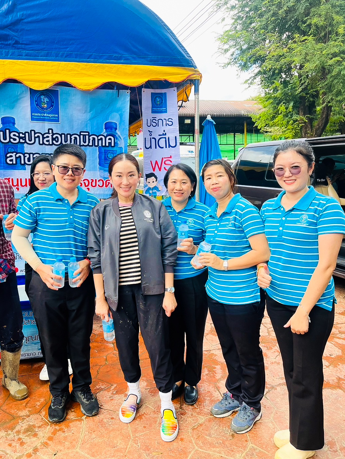 กปภ.สาขาแม่สาย ร่วมให้การต้อนรับ นางสาวแพทองธาร ชินวัตร นายกรัฐมนตรี ในการลงพื้นที่ตรวจราชการ ติดตามสถานการณ์อุทกภัยและเยี่ยมให้กำลังใจผู้ประสบภัย