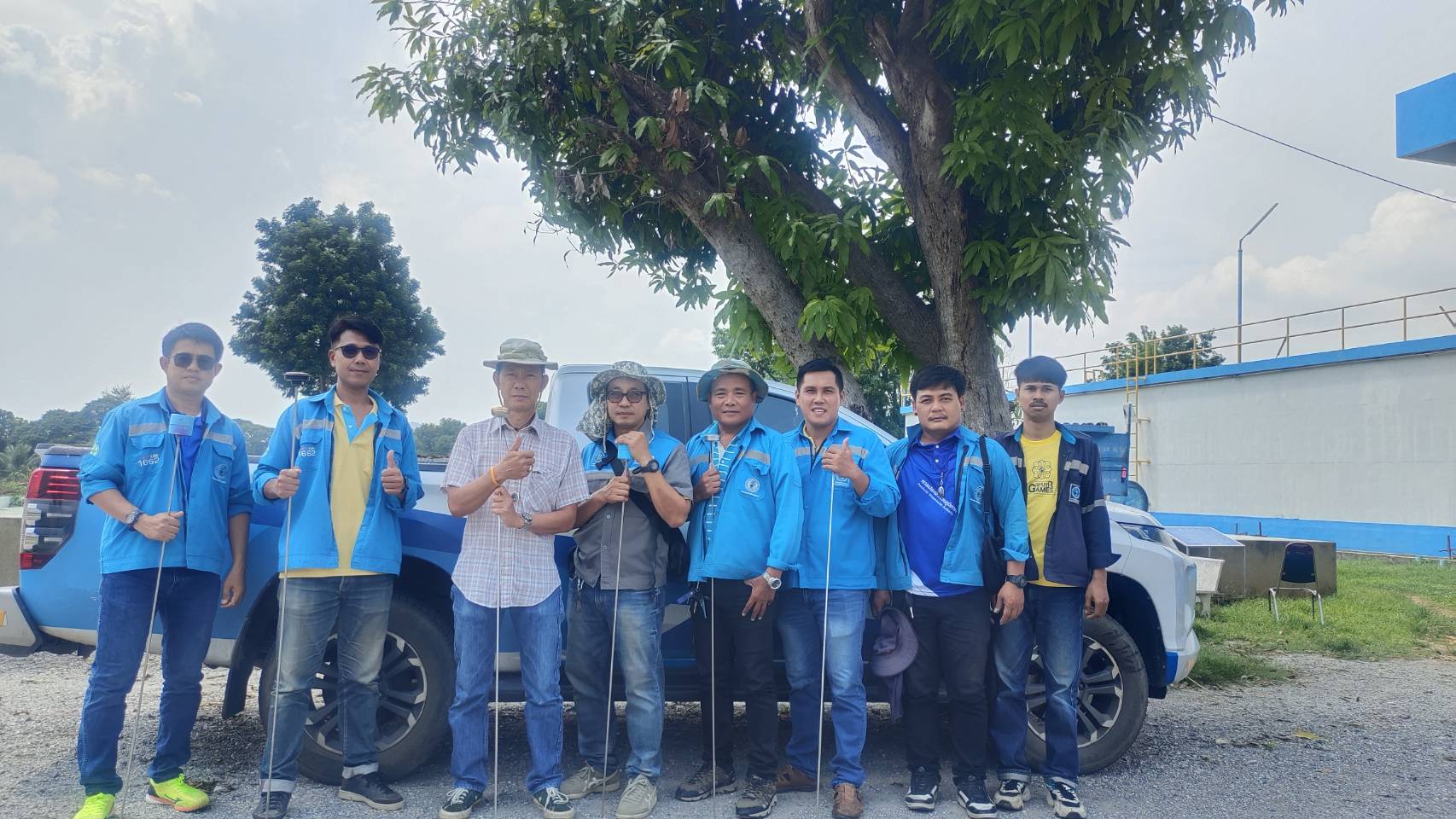 กปภ.สาขากาญจนบุรี ทำการค้นหาท่อแตกรั่ว