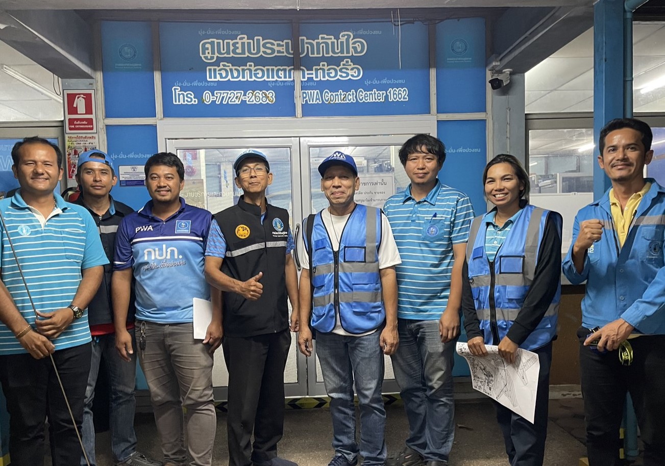 กปภ.สาขาสุราษฎร์ธานี (ชั้นพิเศษ) ลงพื้นที่ทำ Step Test เพื่อหาท่อแตกรั่ว แก้ไขปัญหาน้ำไหลอ่อน-ไม่ไหล บริเวณในพื้นที่ ต.บางไทร ต.บางใบไม้ ต.บางชนะ และ ต.คลองฉนาก อ.เมือง จ.สุราษฎร์ธานี