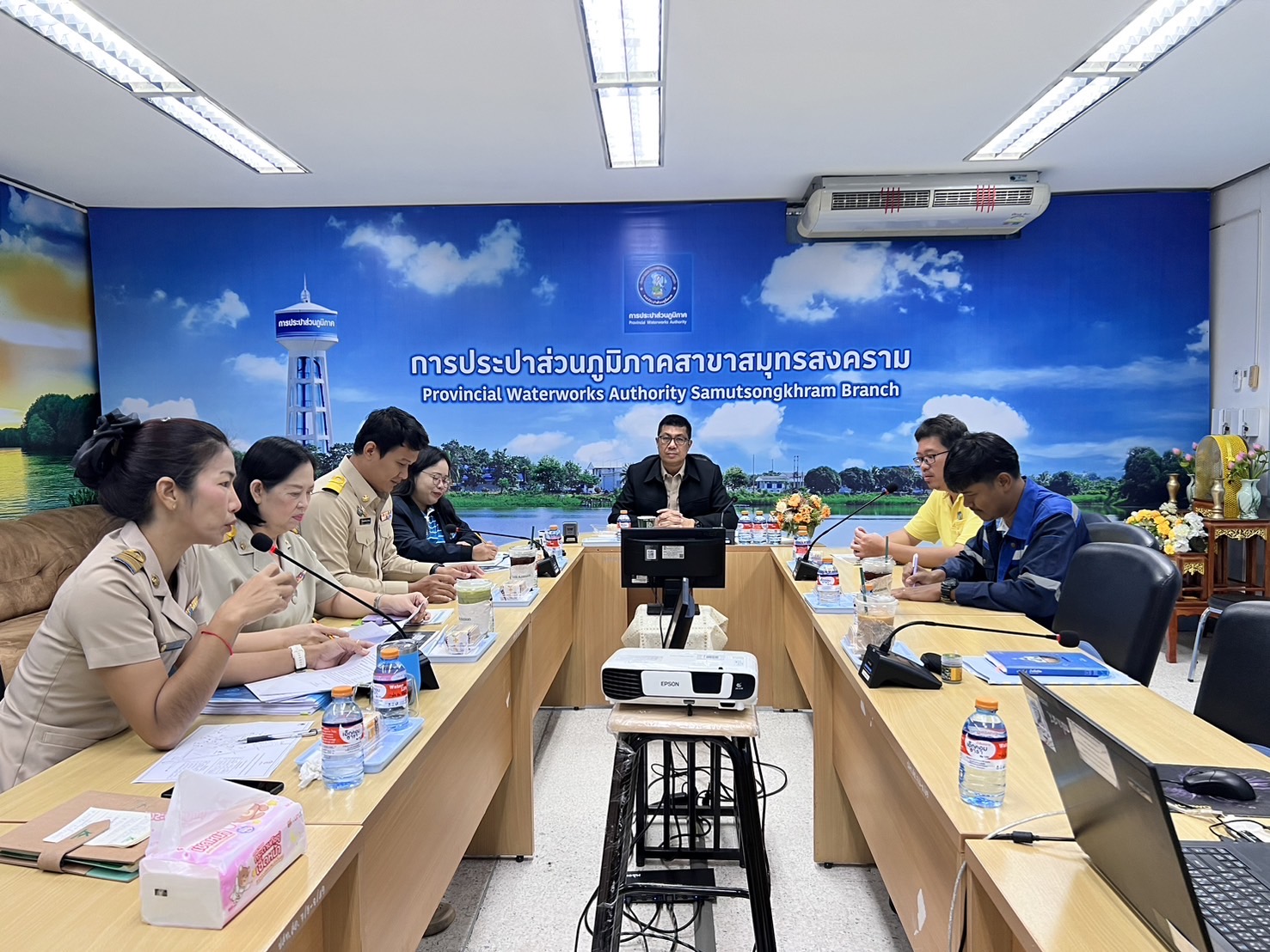 กปภ.สาขาสมุทรสงคราม จัดประชุมเตรียมความพร้อมงานถวายผ้าพระกฐินพระราชทาน กปภ. ประจำปี 2567