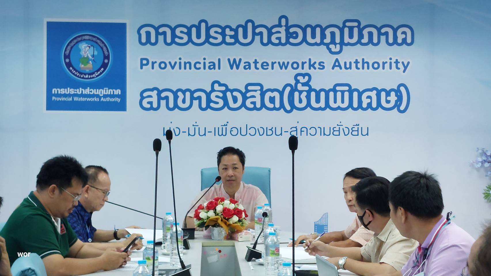 กปภ.สาขารังสิต(พ) ร่วมประชุมความคืบหน้าโครงการวางท่อเสริมแรงดัน บริเวณหมู่บ้านมณีรินทร์ แยกปู่โพธิ์