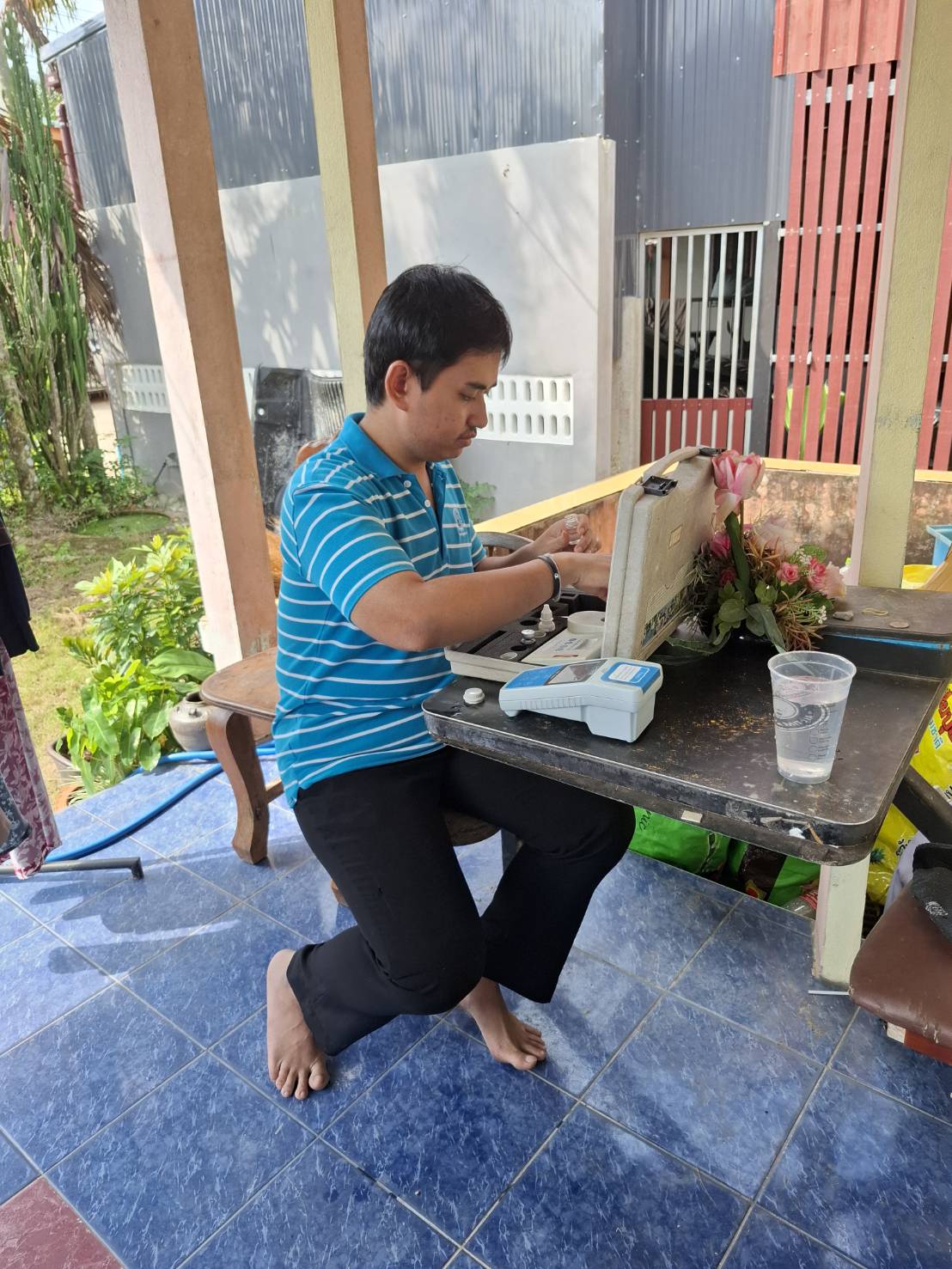 การประปาส่วนภูมิภาคสาขาหลังสวน ตรวจวิเคราะห์คุณภาพน้ำ บริเวณพื้นที่ ตำบลหลังสวน อำเภอหลังสวน จังหวัดชุมพร