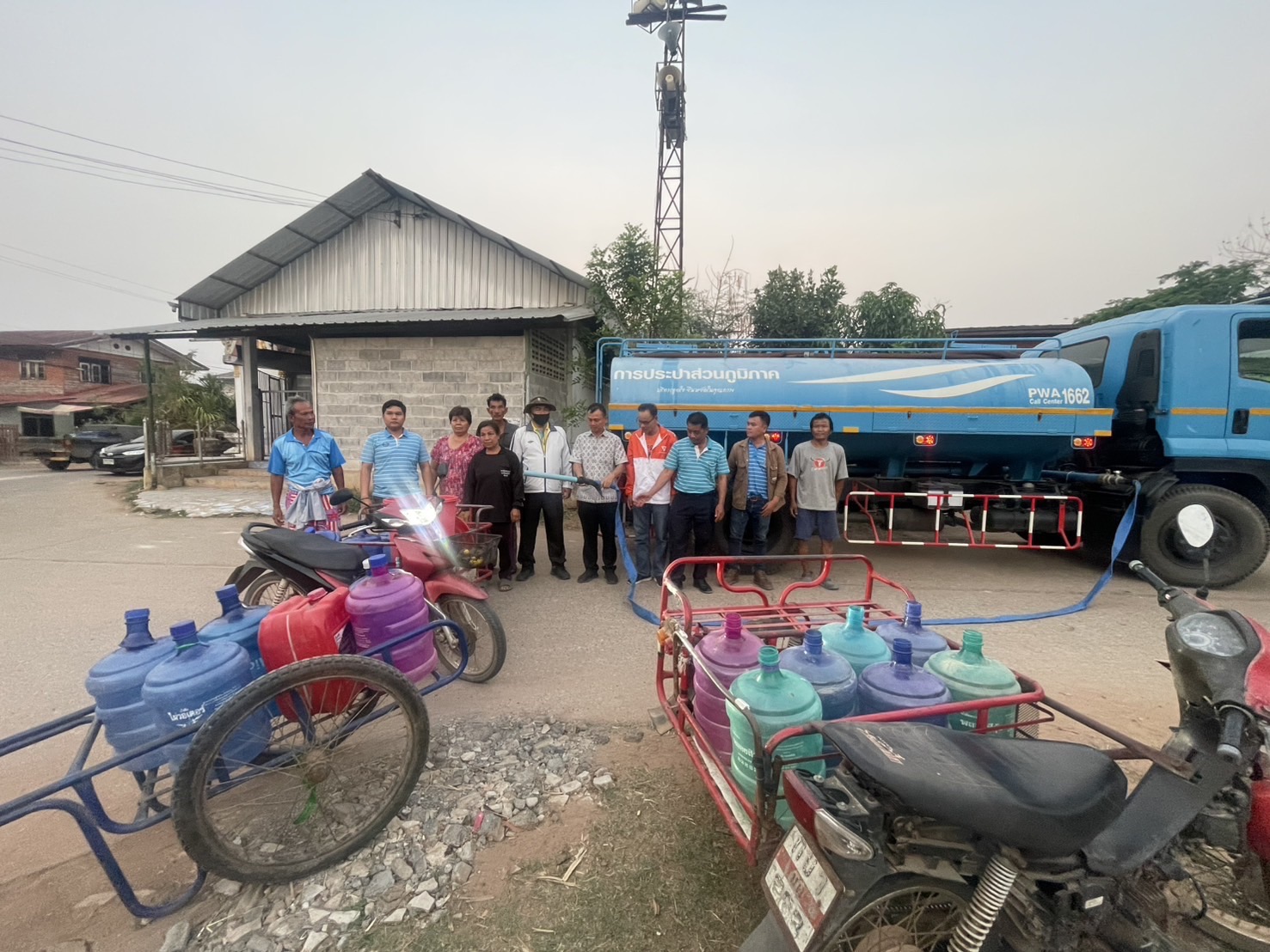 การประปาส่วนภูมิภาคสาขากระนวน ร่วมสนับสนุนน้ำเพื่อการอุปโภคบริโภค ณ ตำบลบ้านฝาง อำเภอกระนวน จังหวัดขอนแก่น