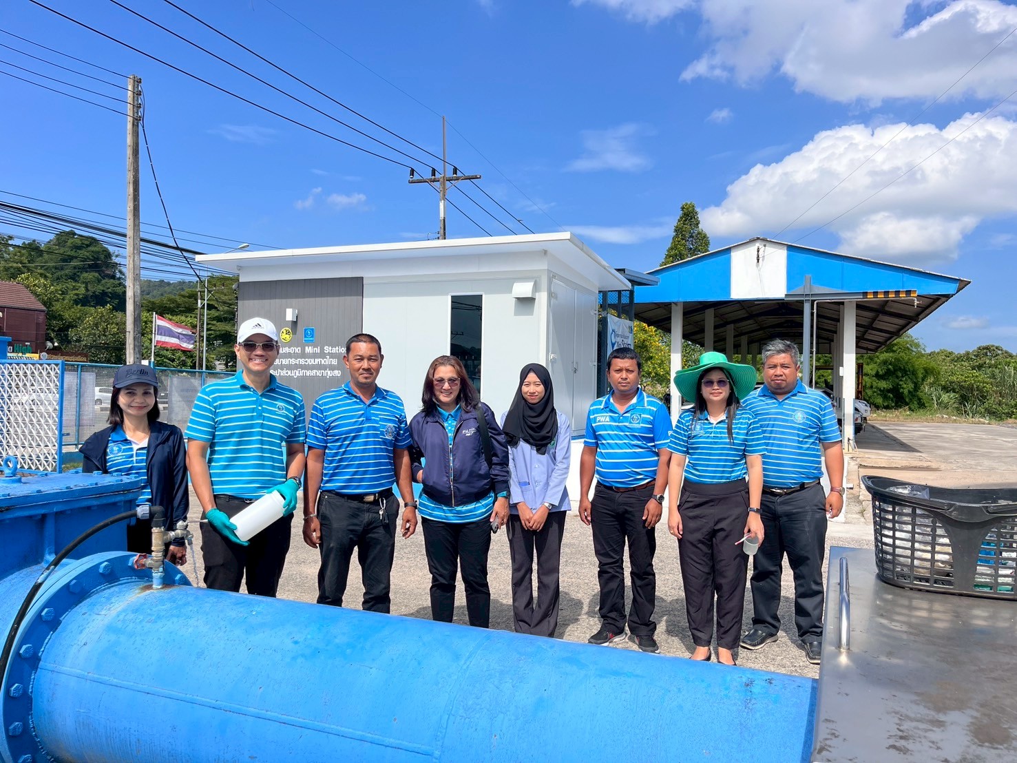 การประปาส่วนภูมิภาคสาขาทุ่งสง ดำเนินการเก็บน้ำตัวอย่างเพื่อต่ออายุใบรับรองโครงการน้ำประปาดื่มได้