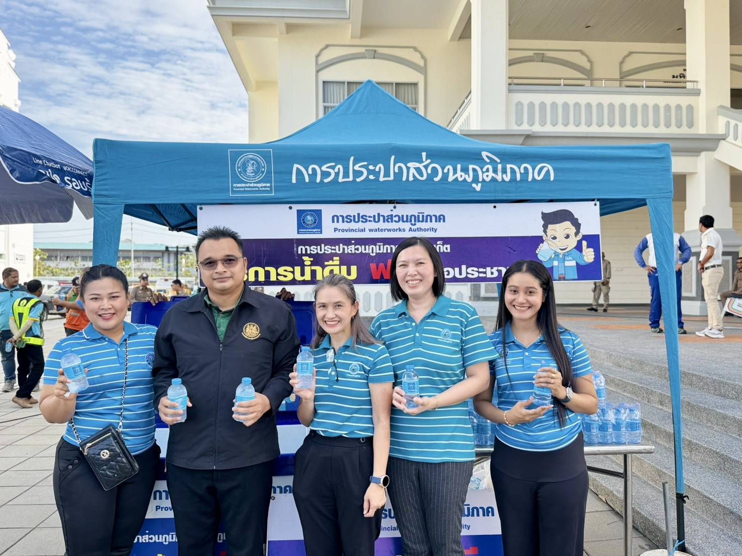 กปภ.สาขาภูเก็ต ร่วมพิธีเปิดศูนย์ปฏิบัติการป้องกันและลดอุบัติเหตุทางถนนและทางทะเลช่วงเทศกาลสงกรานต์ พ.ศ.2568 จังหวัดภูเก็ต