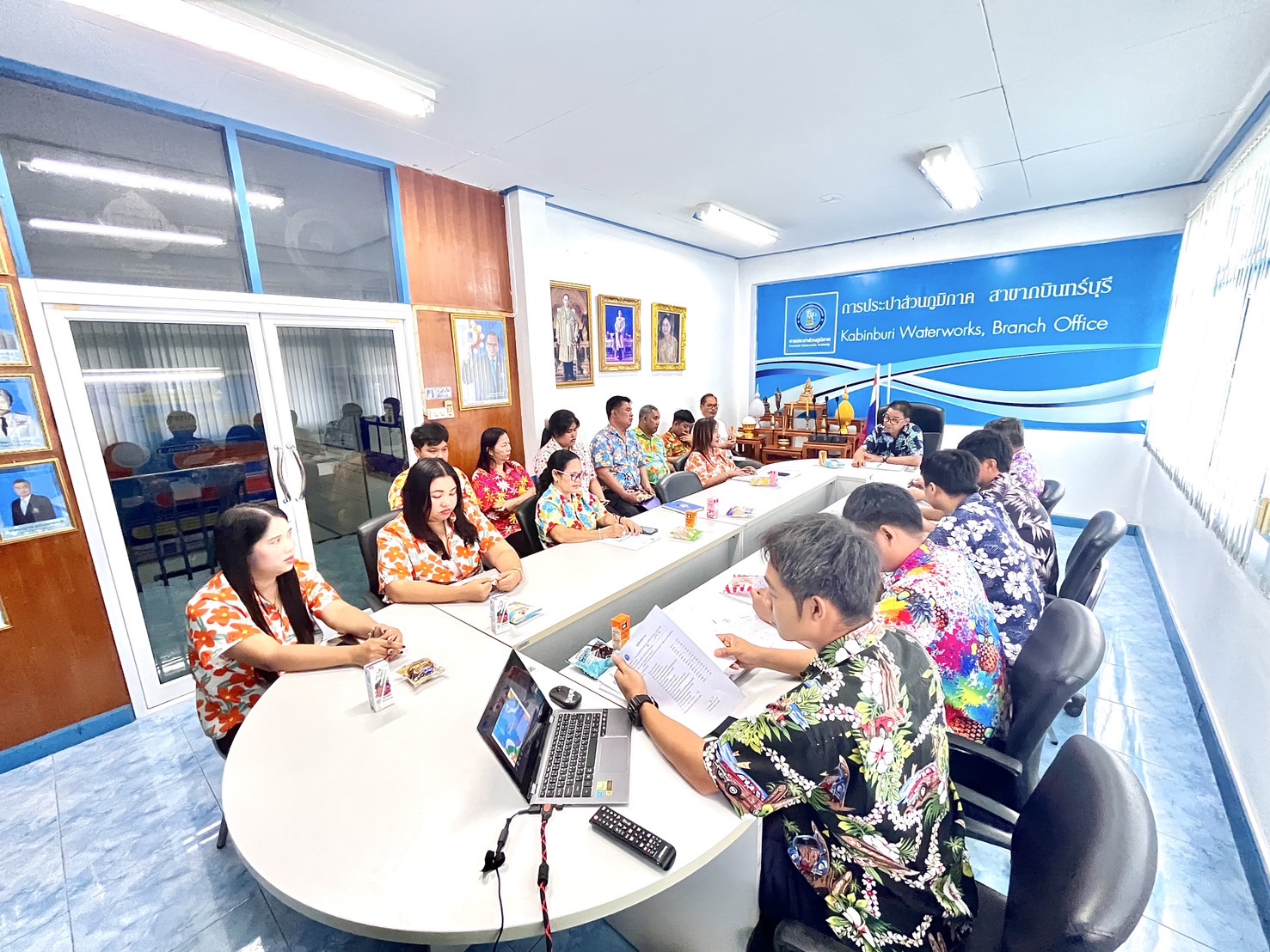 กปภ.สาขากบินทร์บุรี  ร่วมจัดกิจกรรมสนทนายามเช้า Morning Talk และร่วมกันจัดกิจกรรมสืบสานวัฒนธรรมไทย ประเพณีสงกรานต์