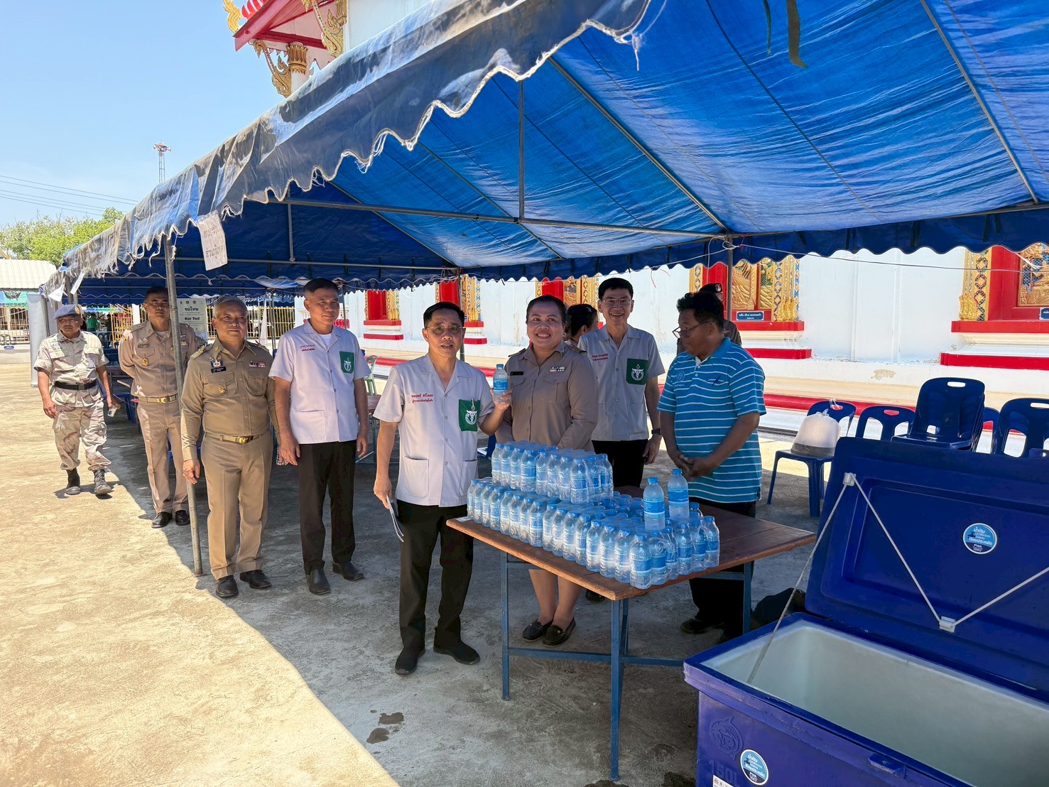 กปภ.สาขาสวรรคโลก เข้าร่วมโครงการ "หน่วยบำบัดทุกข์ บำรุงสุข สร้างรอยยิ้มให้ประชาชน" จังหวัดสุโขทัย  ปีงบประมาณ พ.ศ. 2568