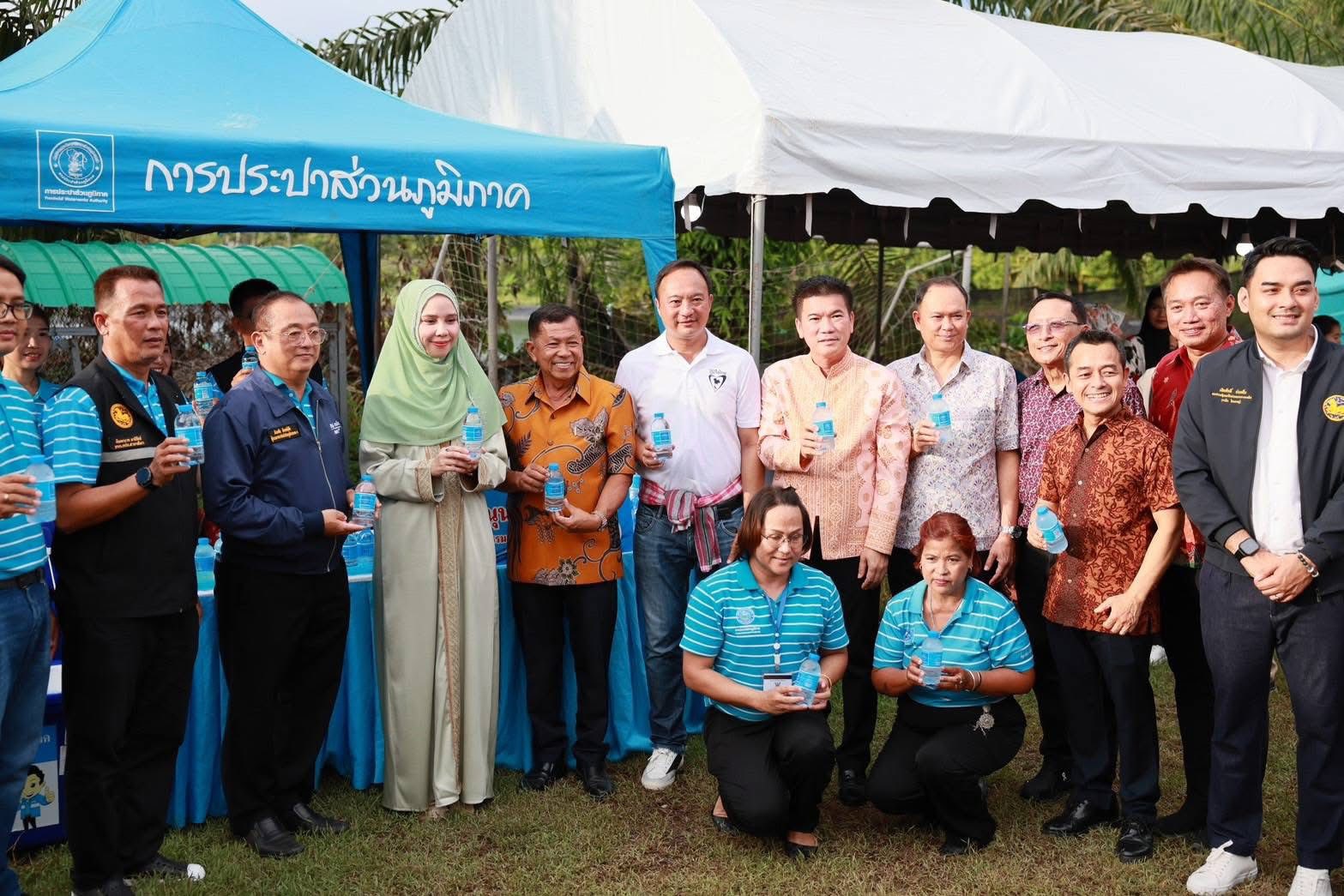 การประปาส่วนภูมิภาคสาขาท้ายเหมืองเข้าร่วมต้อนรับนางสาวซาบีดา ไทยเศรษฐ์ รัฐมนตรีช่วยว่าการกระทรวงมหาดไทย ประธานเปิดงานเมาลิดกลางตำบลหล่อยูง
