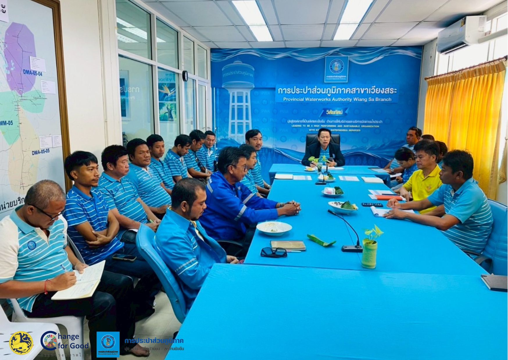 การประปาส่วนภูมิภาคสาขาเวียงสระ จัดกิจกรรมสนทนายามเช้า (Morning Talk) ครั้งที่ 7/2568 ประจำเดือน เมษายน 2568