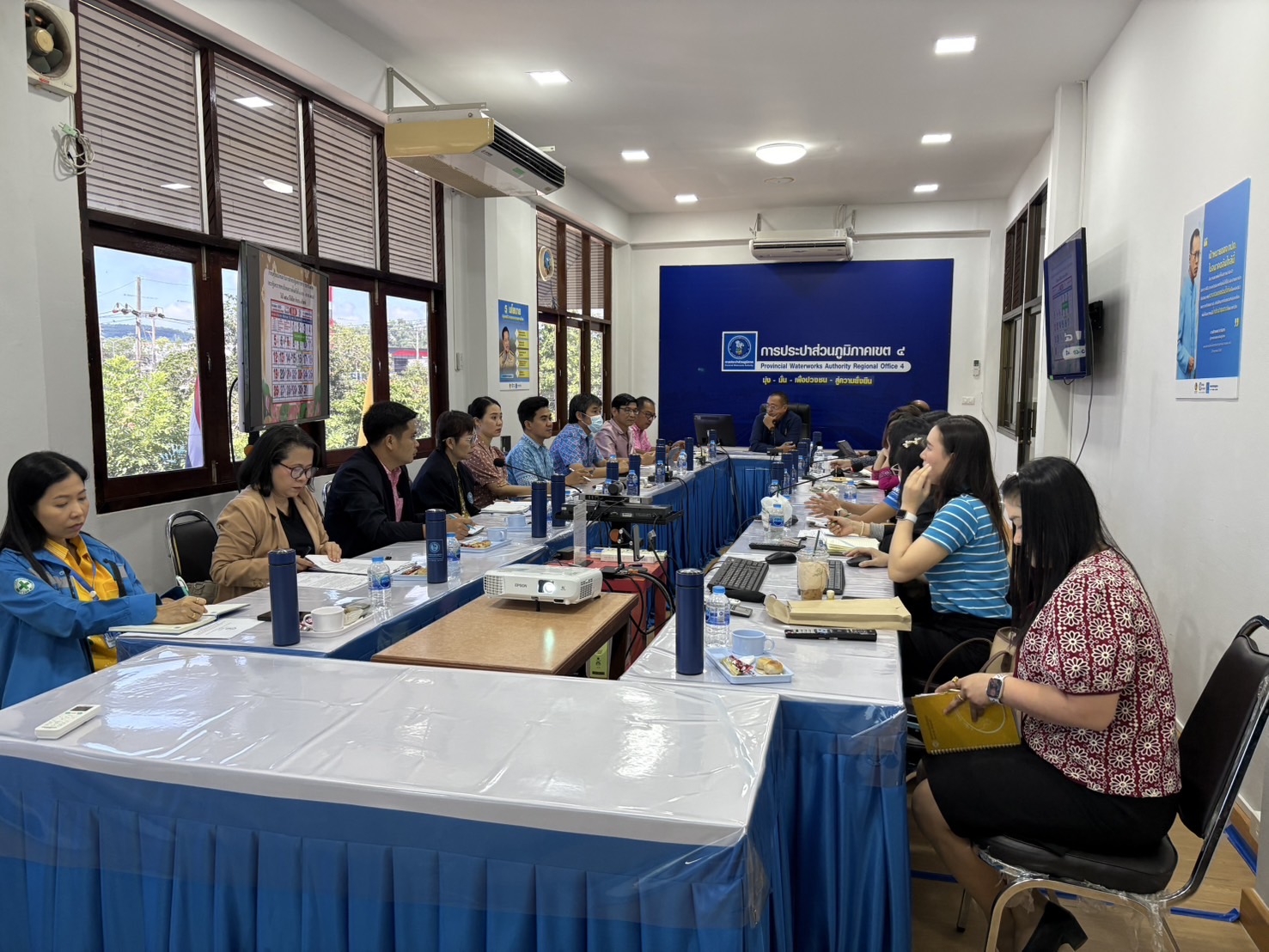 กปภ.สาขาสุราษฎร์ธานี (ชั้นพิเศษ) ร่วมประชุมการจัดเตรียมงานถวายผ้าพระกฐินพระราชทาน ประจำปีพุทธศักราช ๒๕๖๘